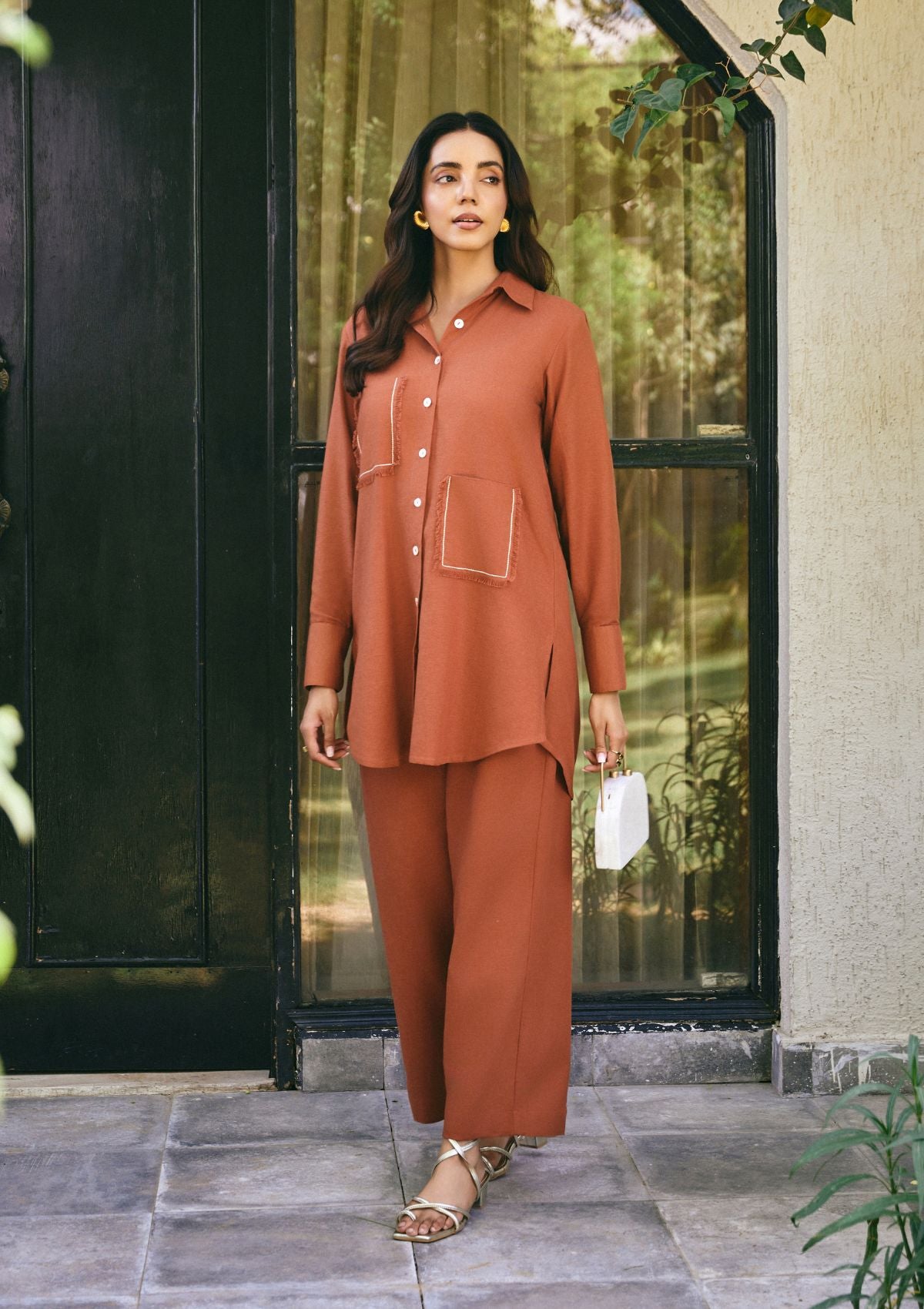 Terracotta Fringe Co-ord Set