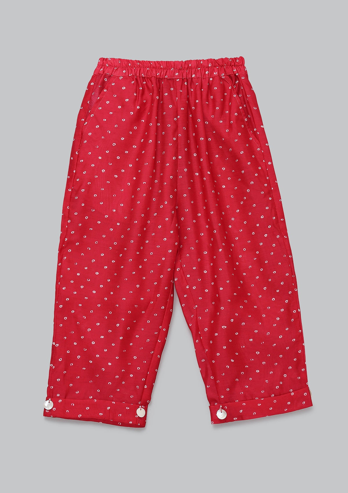 Kids Cherry Bandhani Halter Tunic Set