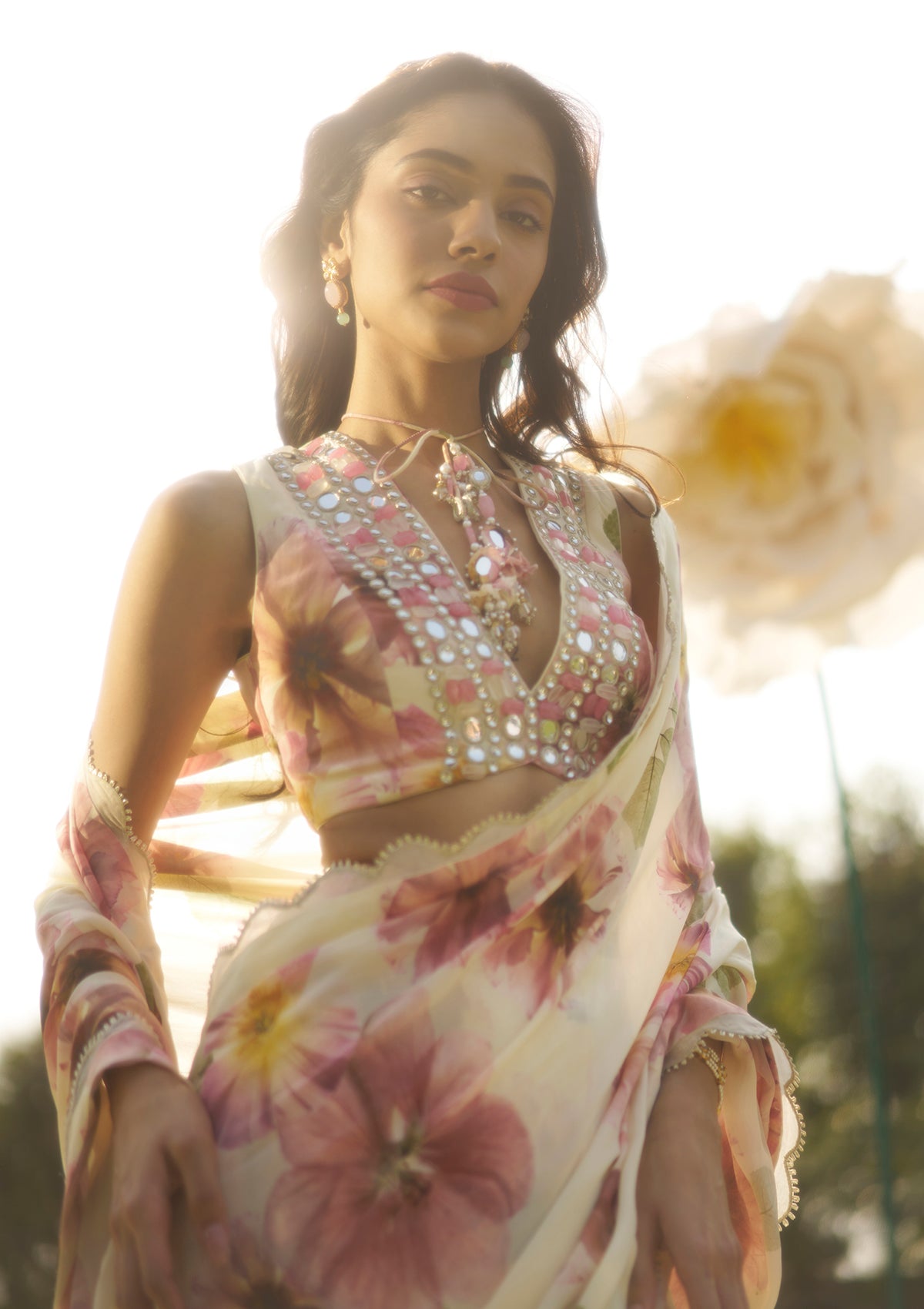 Suhani Ivory Saree Set