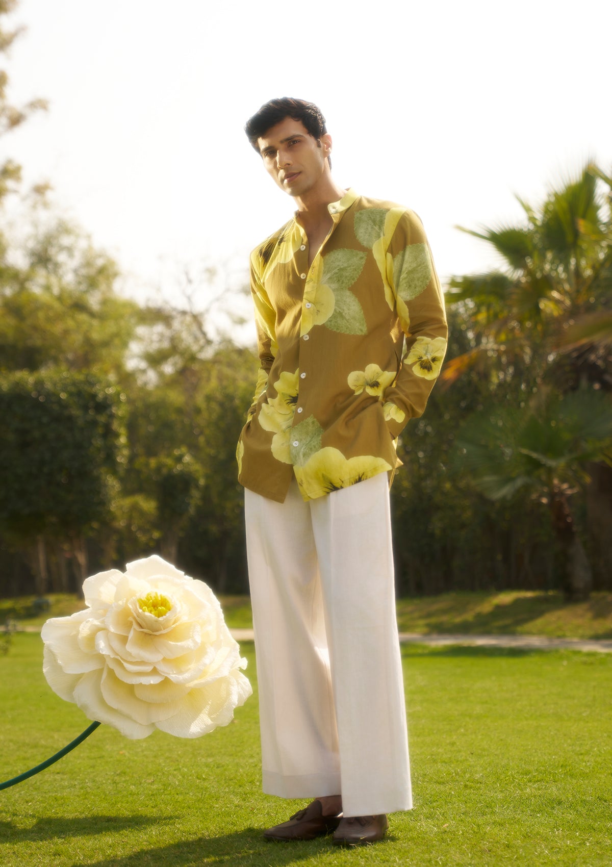 Mira Mocha Shirt Kurta Set