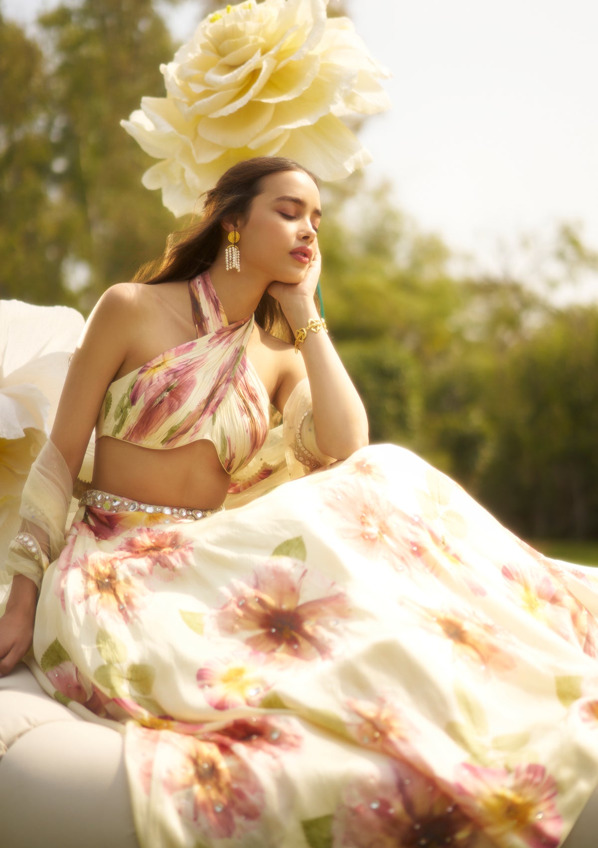 Suhani Ivory Halter Lehenga Set