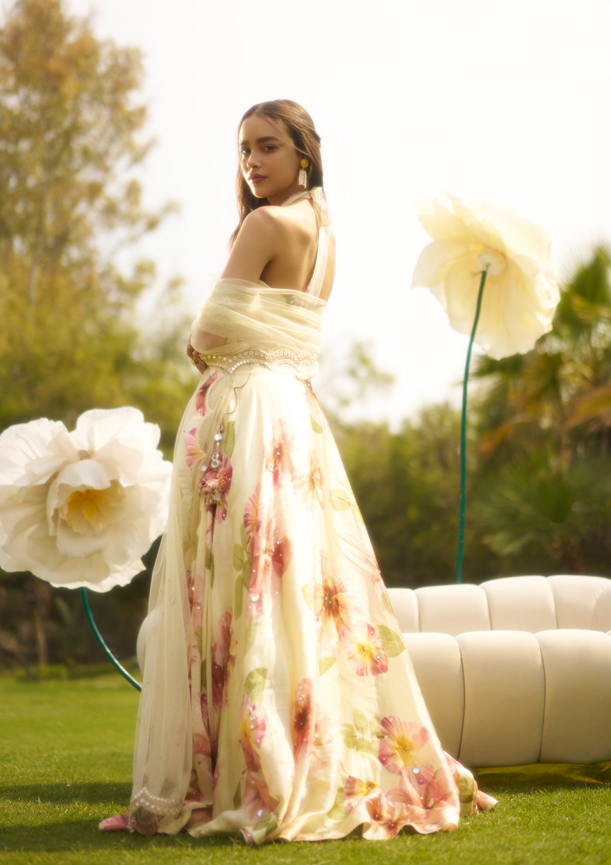 Suhani Ivory Halter Lehenga Set