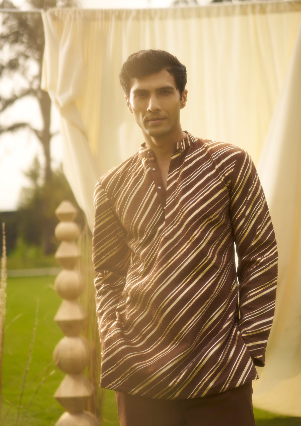 Mocha Gota Kurta Set