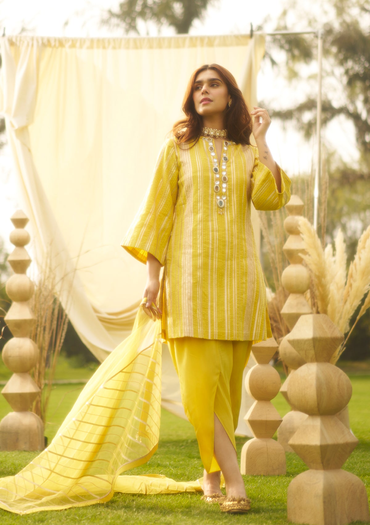 Honey Gota Kurta Set