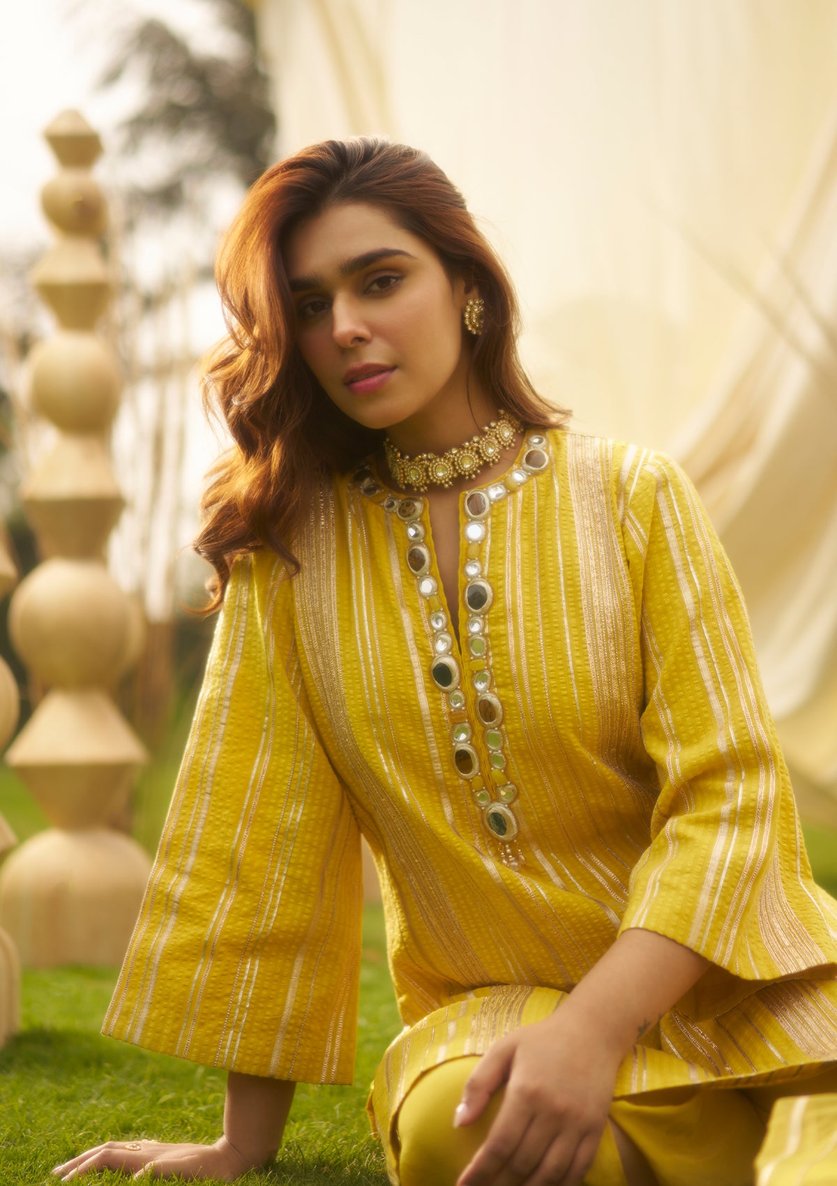 Honey Gota Kurta Set