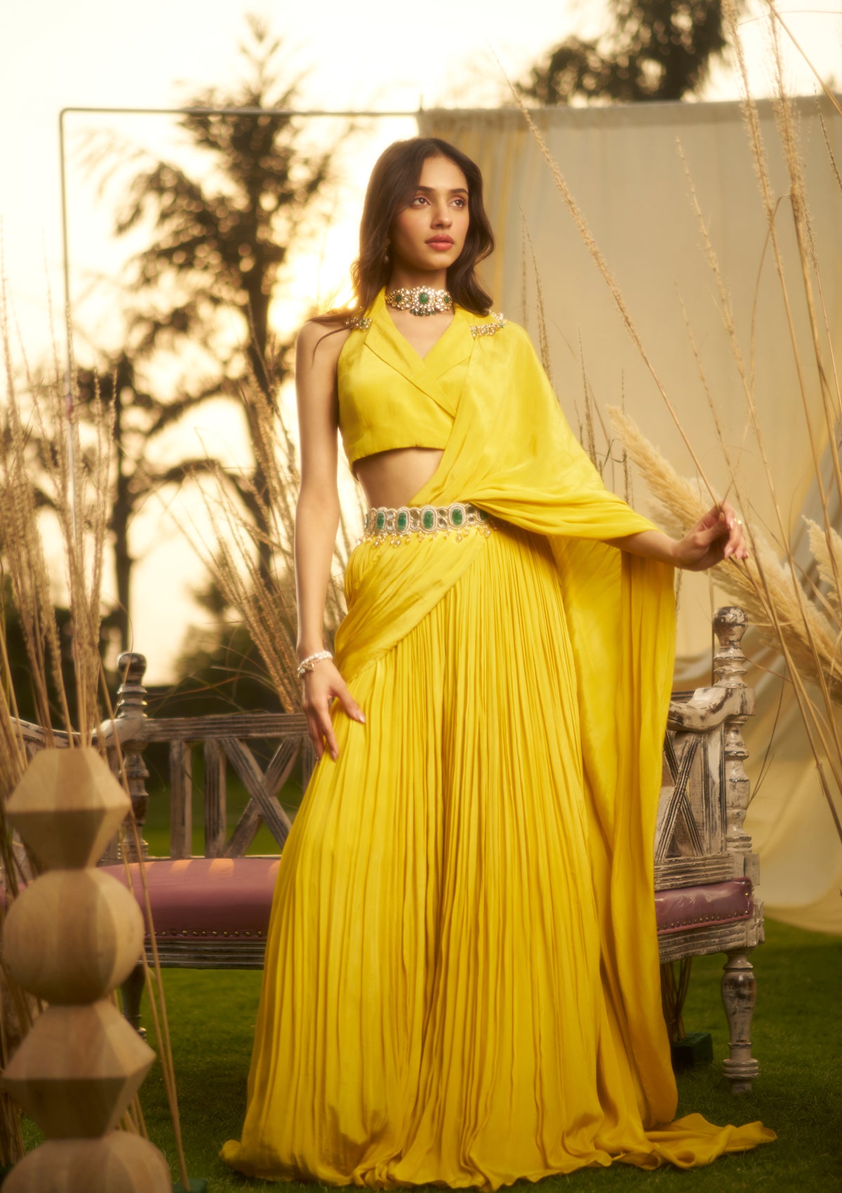 Honey Sharara Saree Set