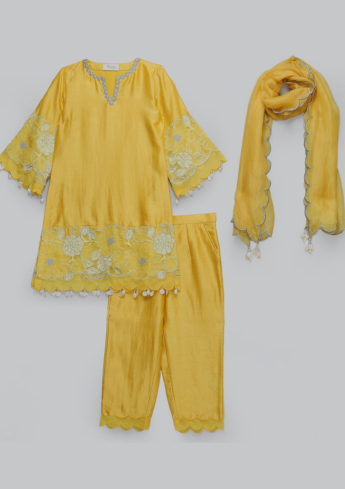 Kids Honey Applique Kurta Set