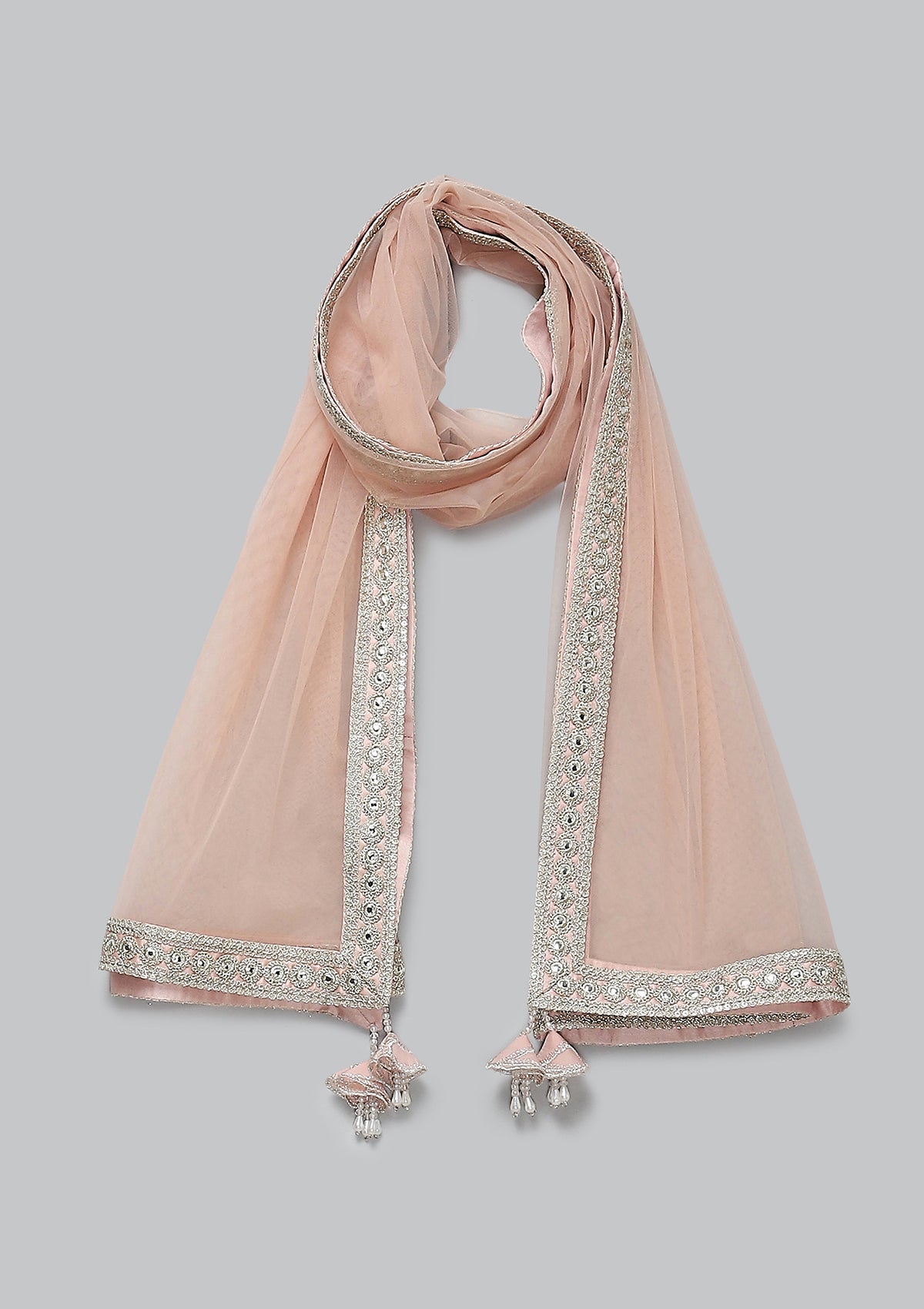 Kids Blush Jaal Lehenga Set