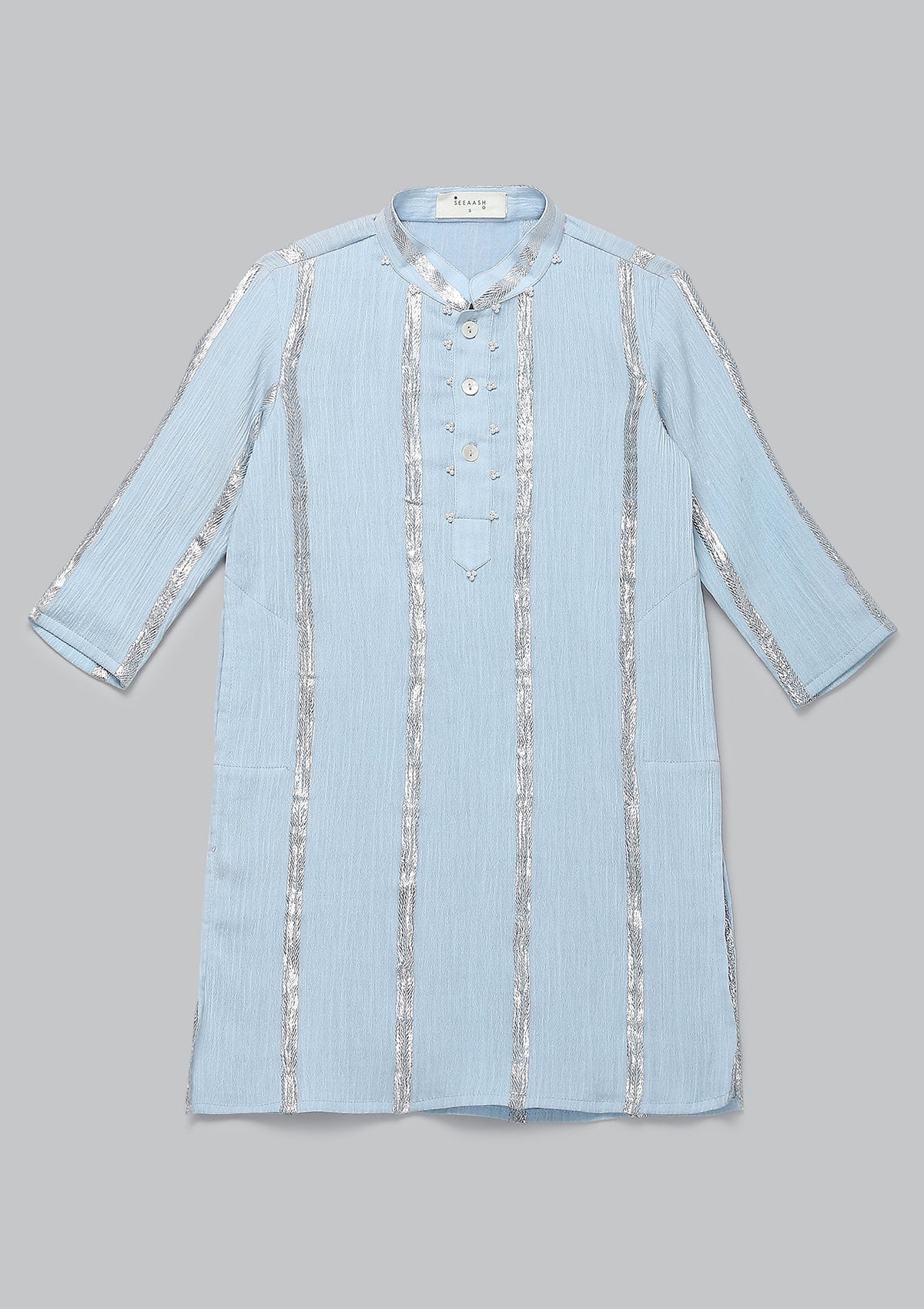 Kids Powder Blue Kurta Set