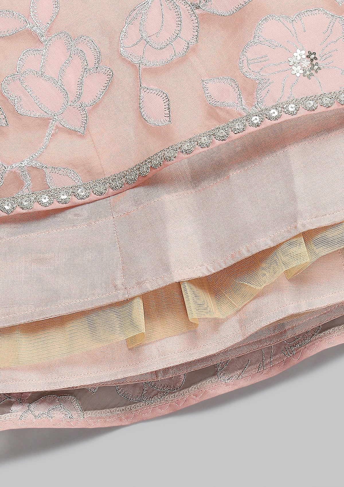 Kids Blush Jaal Lehenga Set