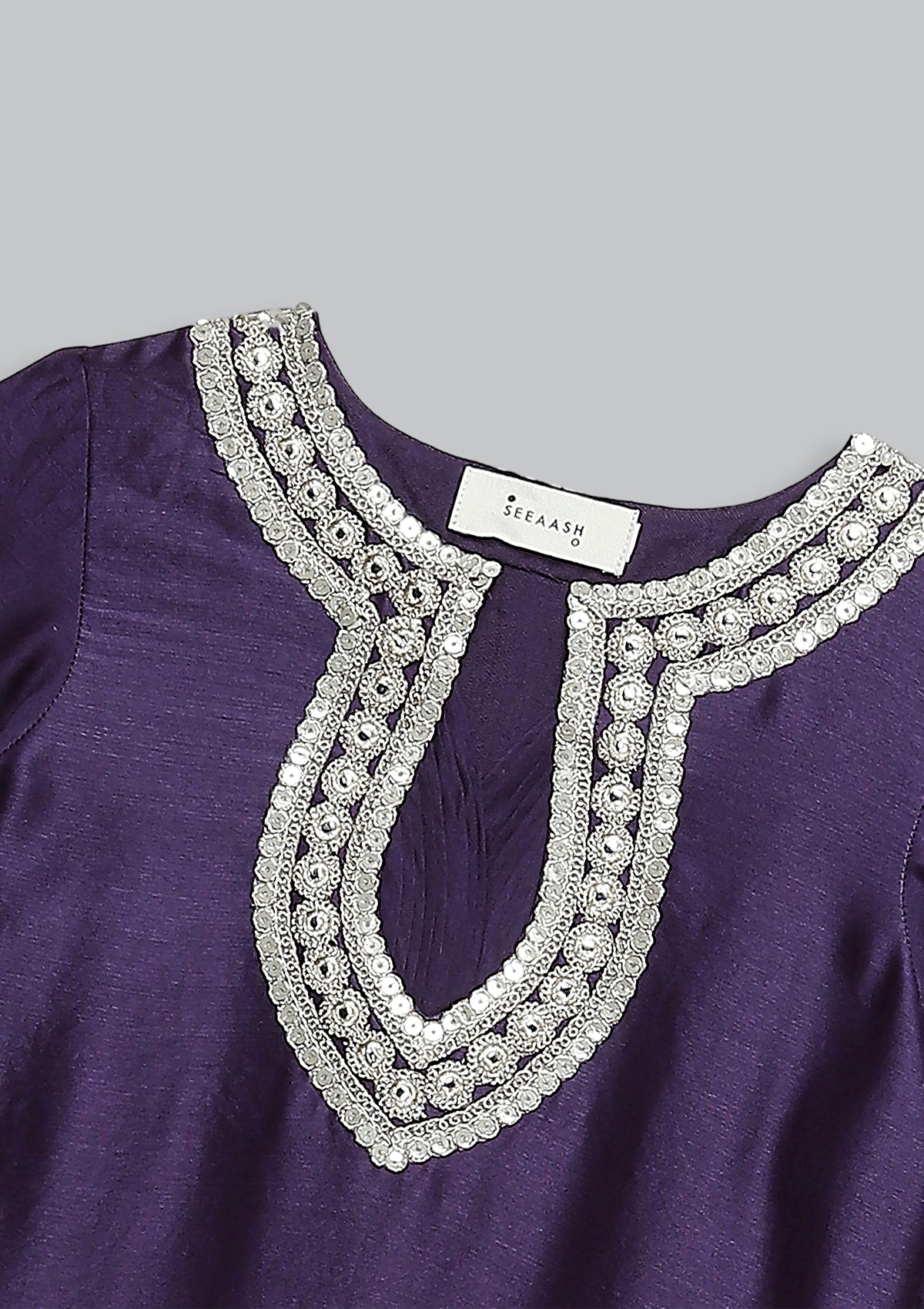 Kids Seher Orchid Scallop Kurta Set