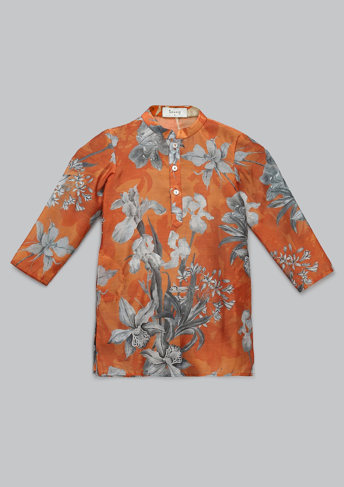 Kids Nur Saffron Kurta Set
