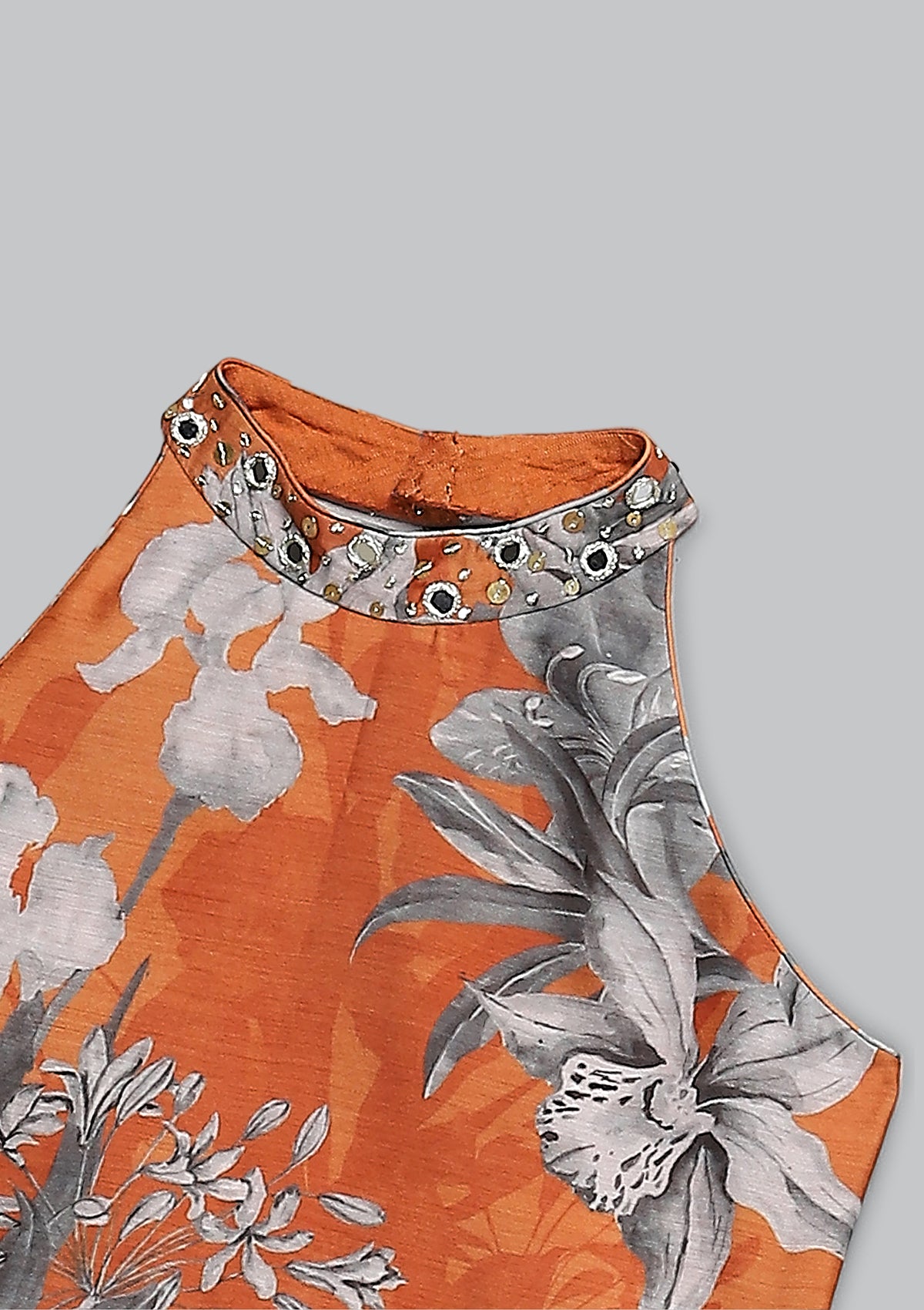 Kids Nur Saffron Lehenga Set
