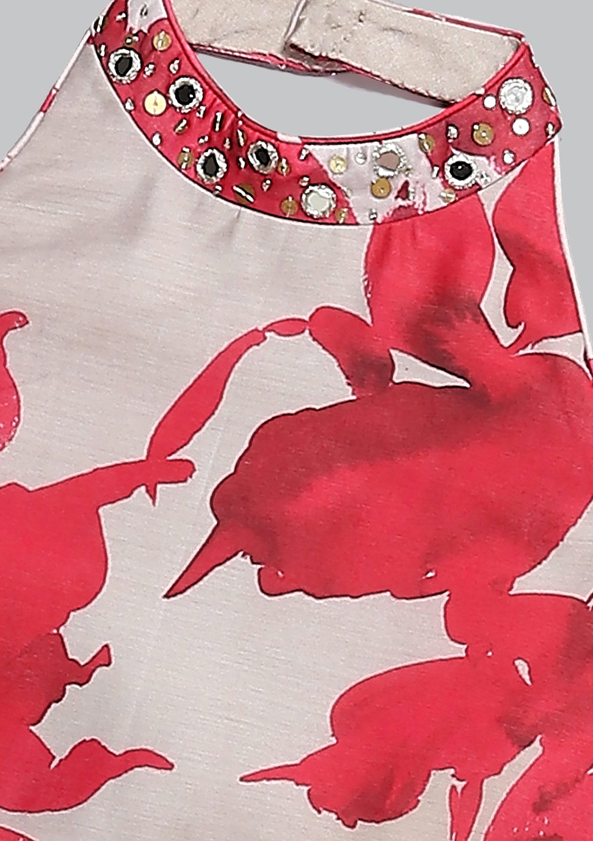Kids Amara Halter Neck Lehenga Set