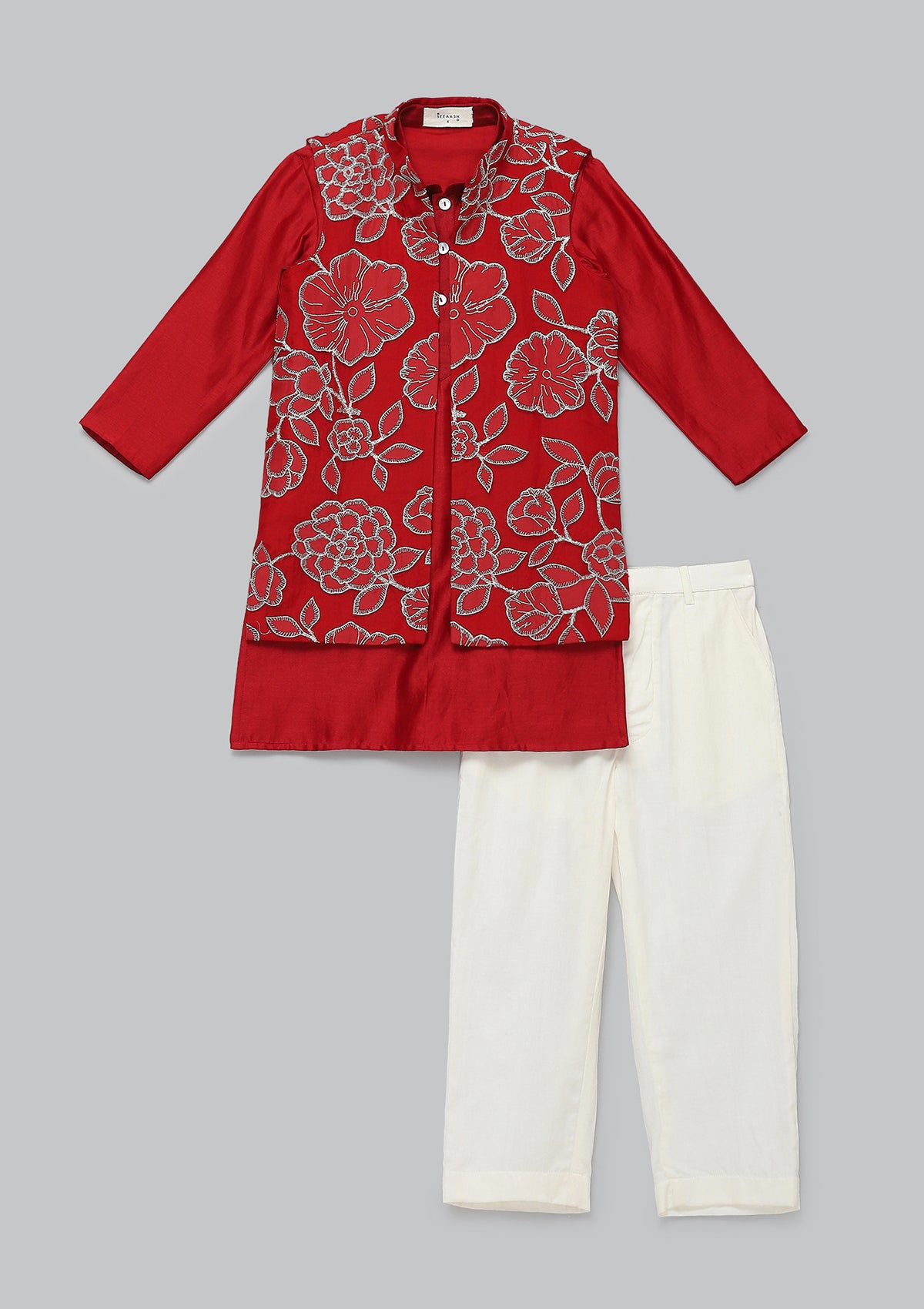 Kids Red Jaal Bundi Set
