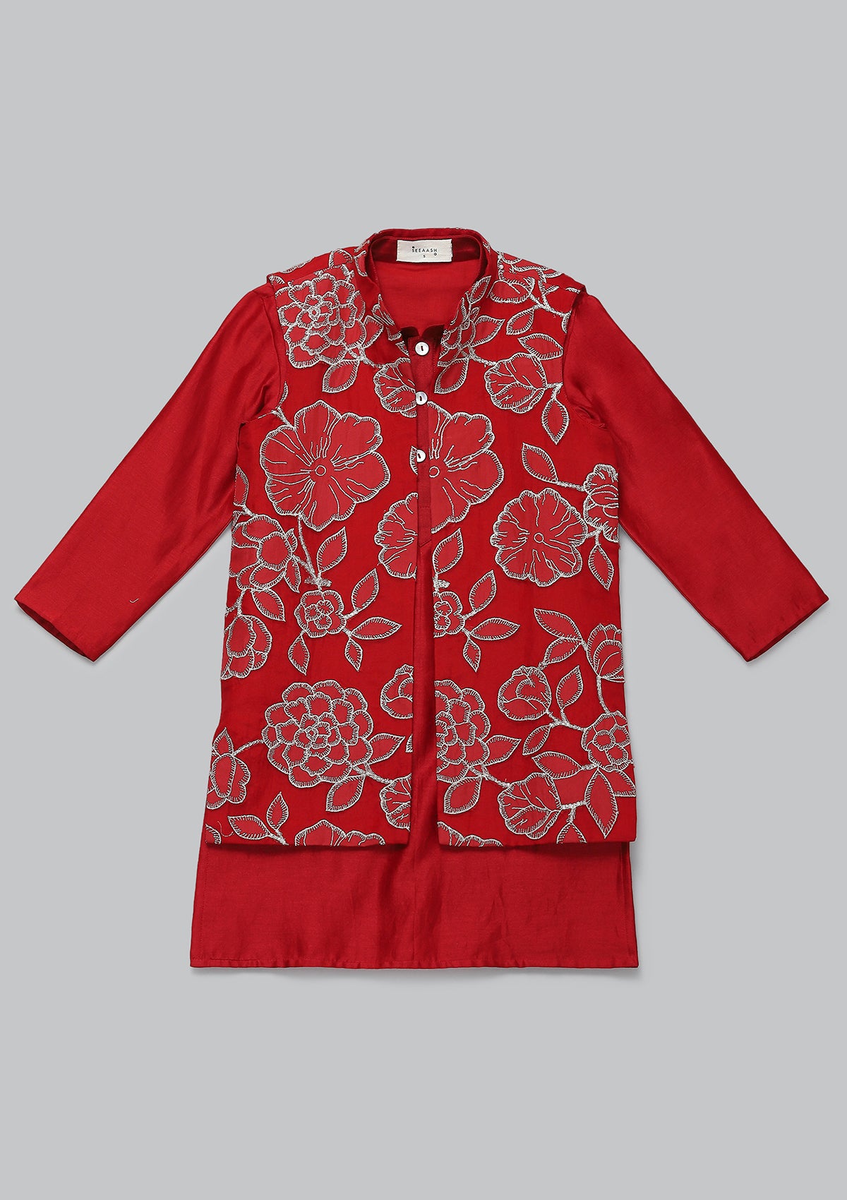 Kids Red Jaal Bundi Set