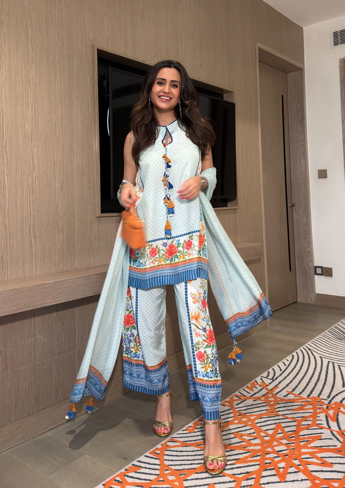 Powder Blue Garden Kurta Set
