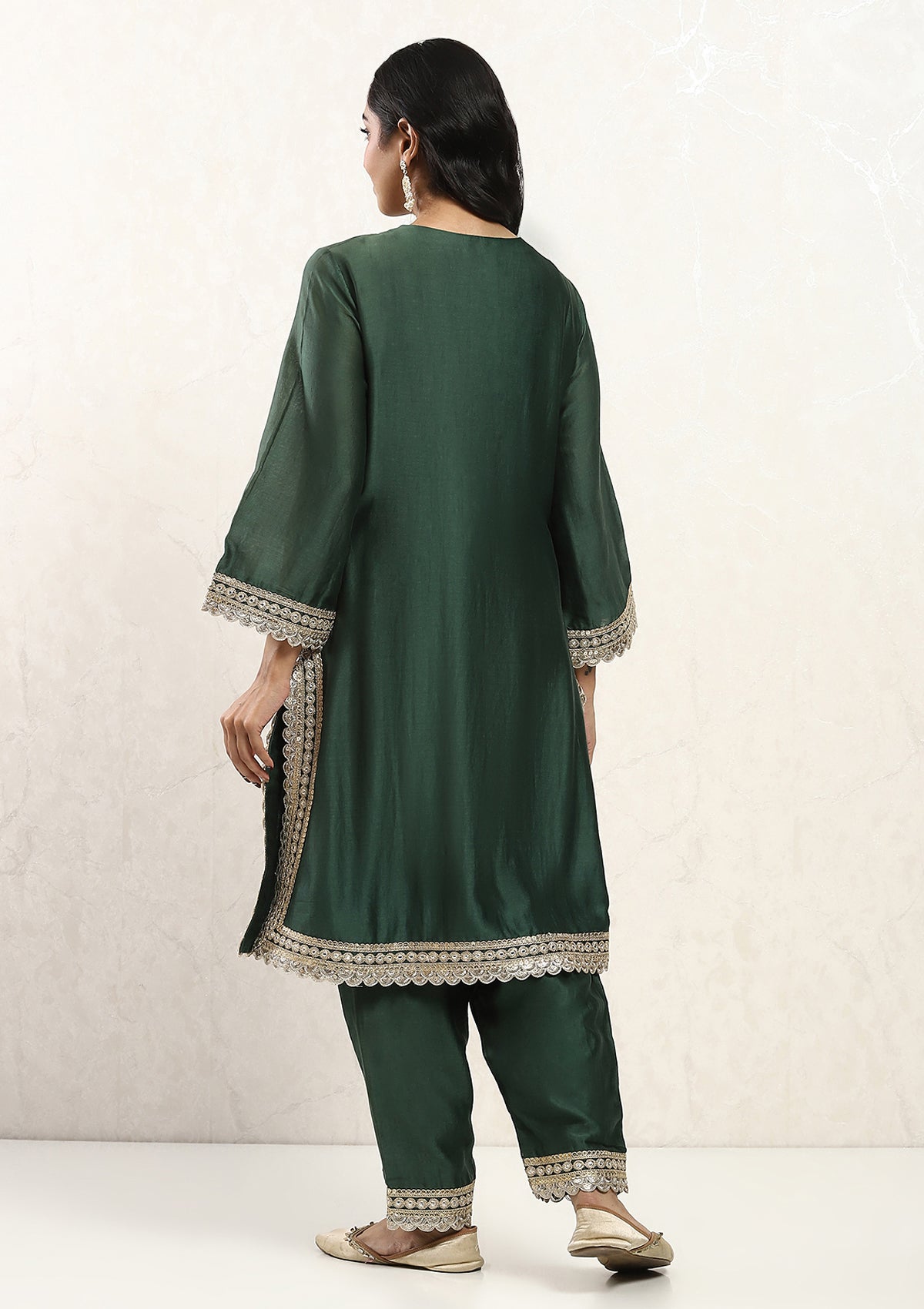 Emerald Scalloped Kurta Set
