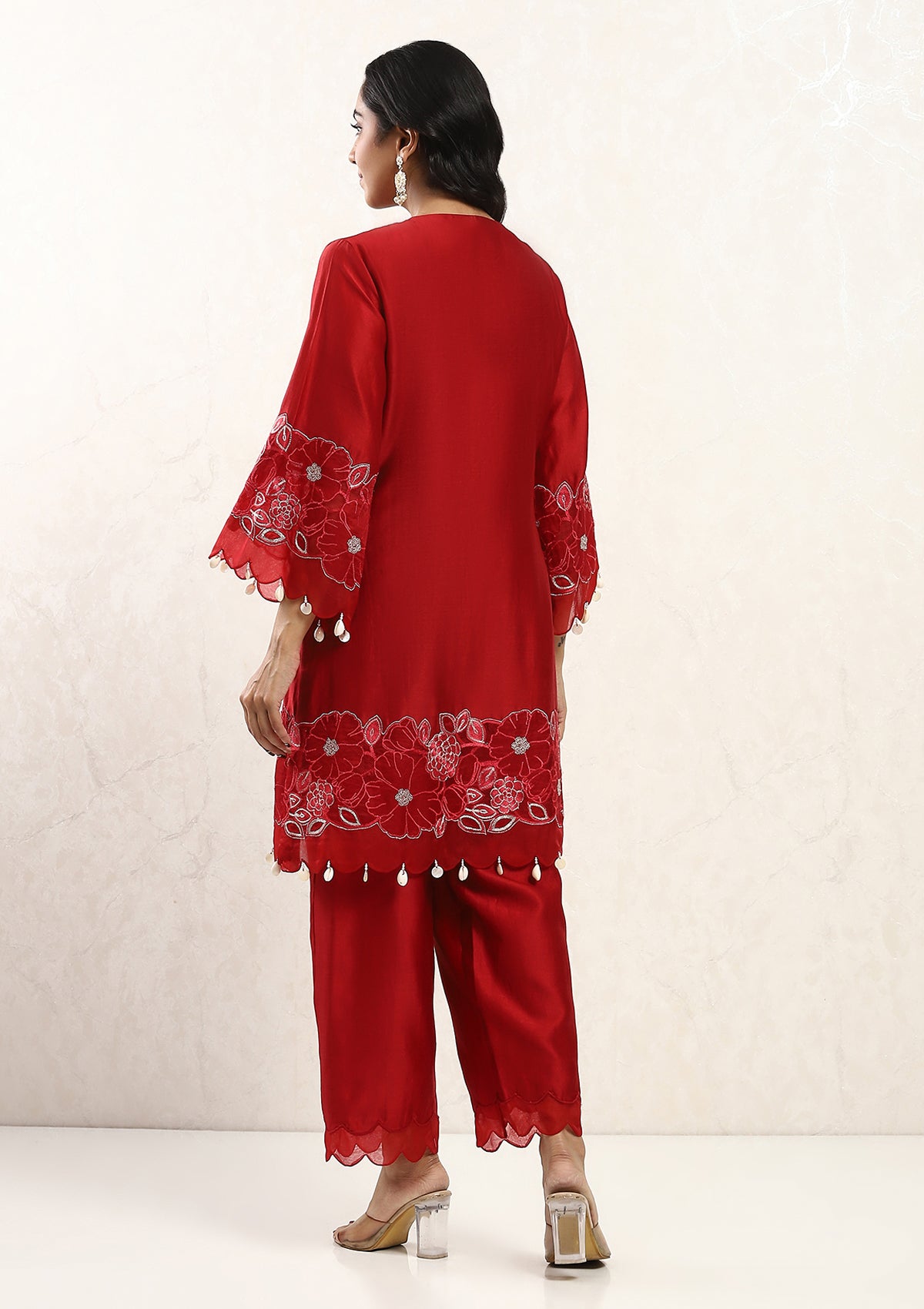 Crimson Applique Kurta Set