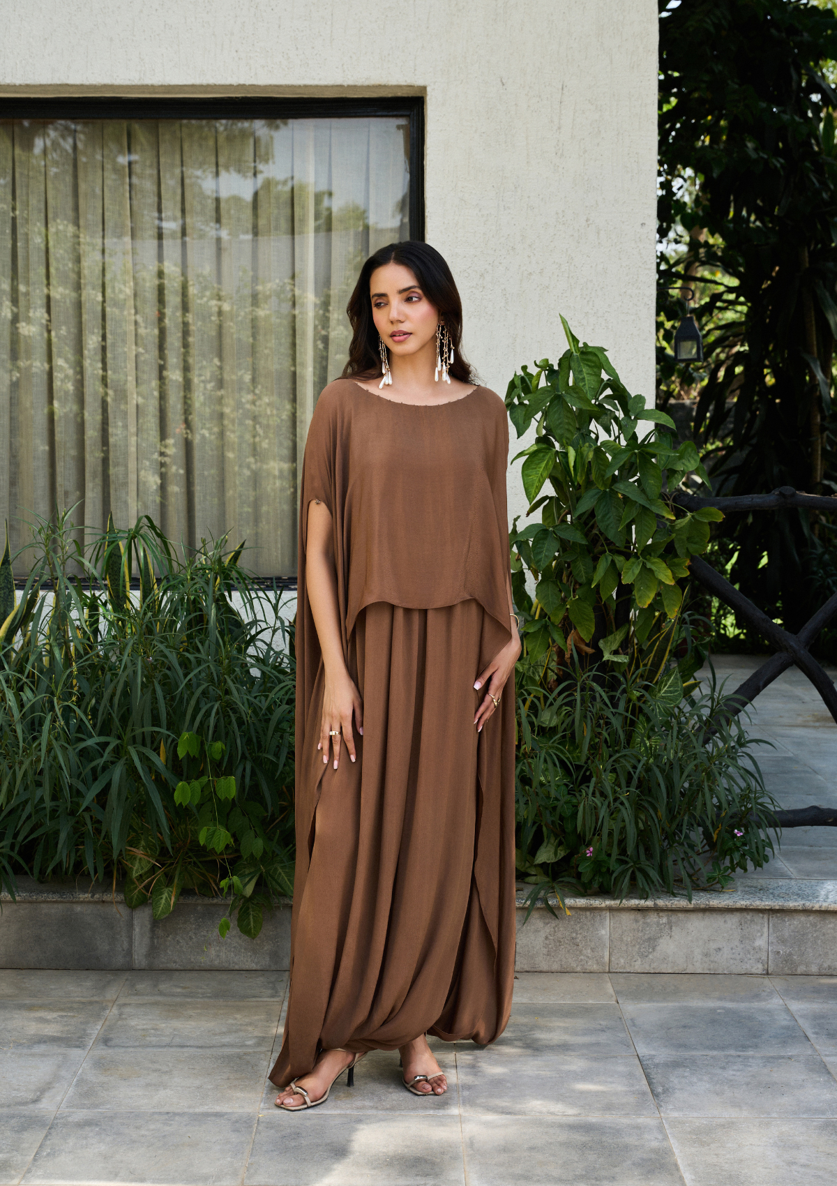 Mocha Drape Dress