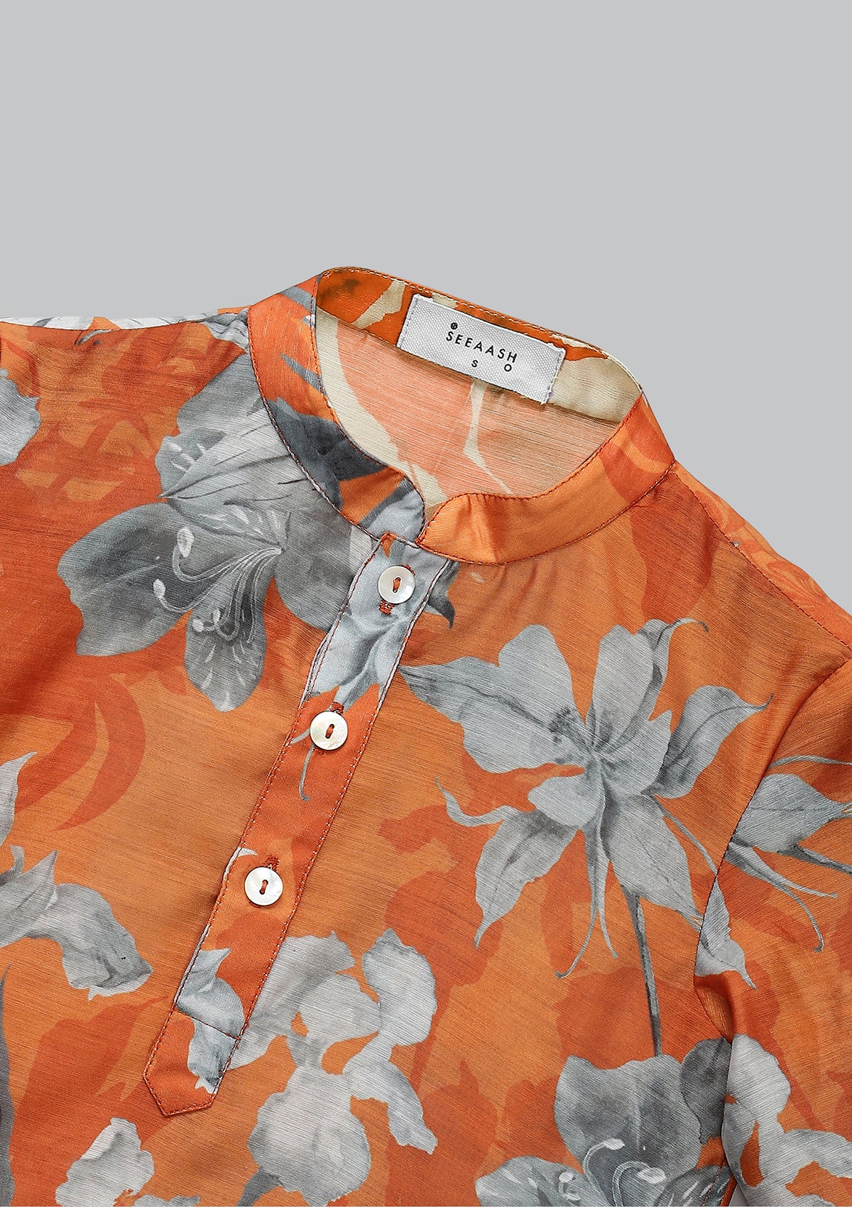 Kids Nur Saffron Kurta Set