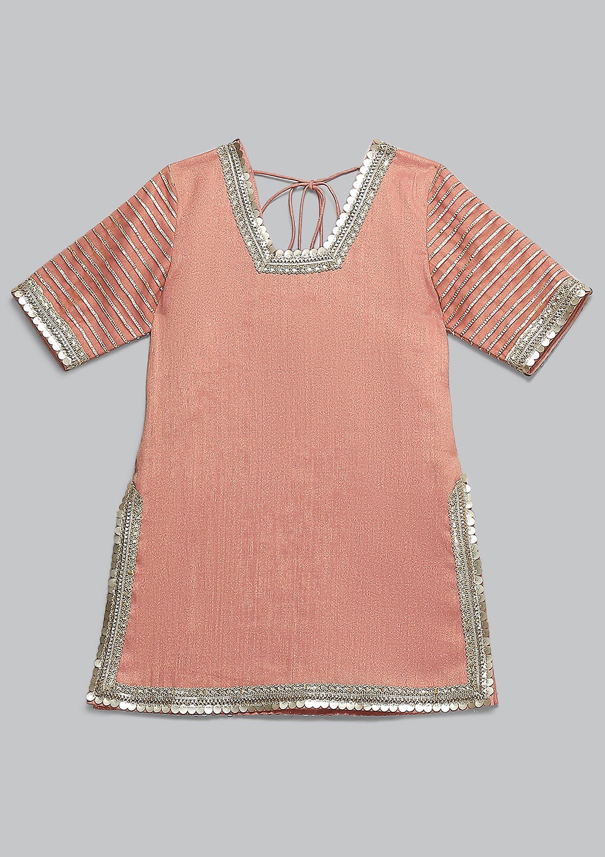 Kids Blush Gota Lehenga Set