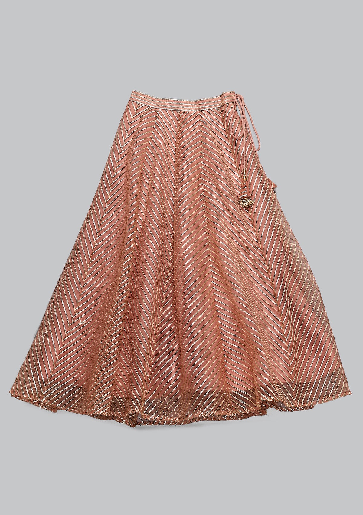 Kids Blush Gota Lehenga Set