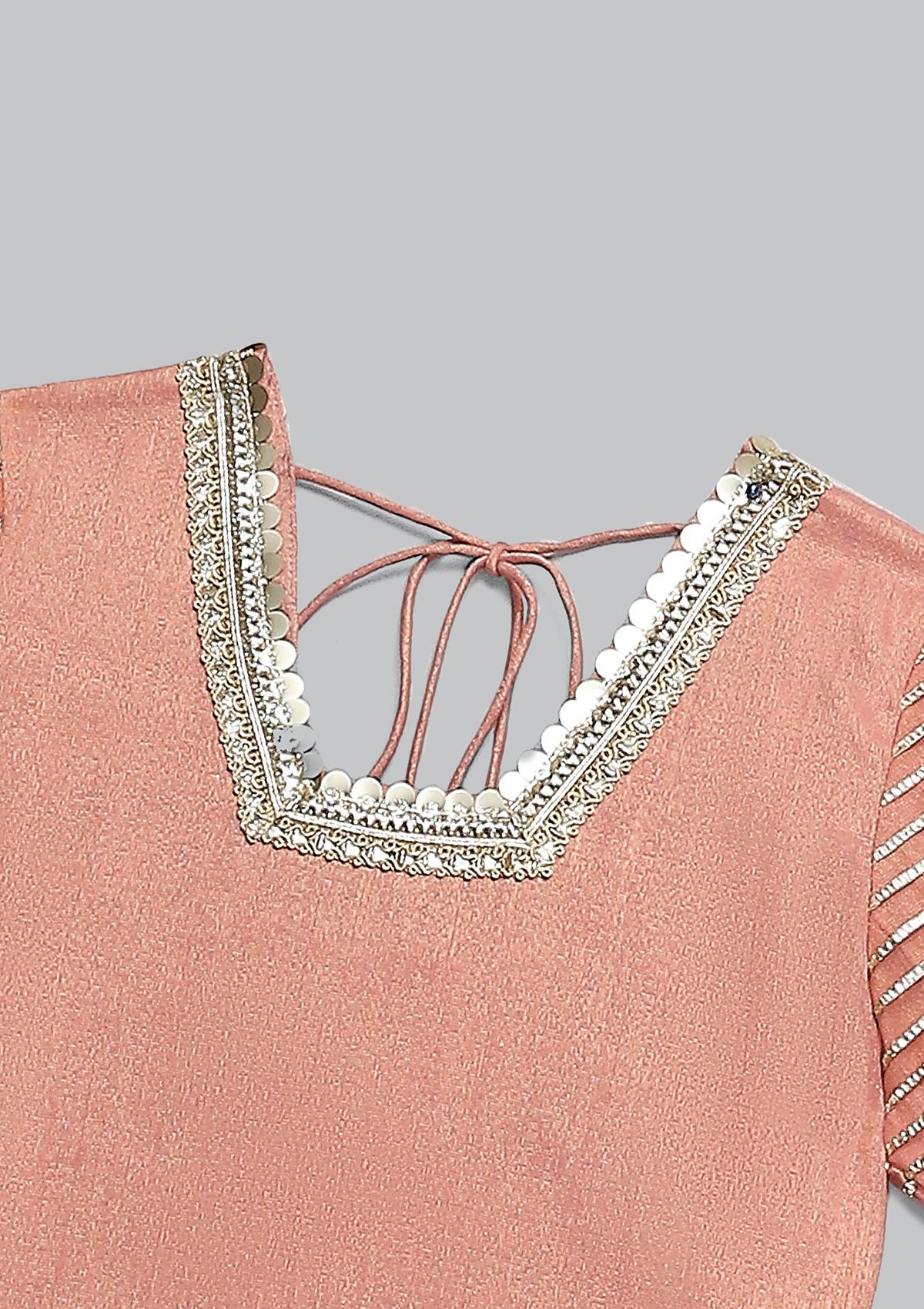 Kids Blush Gota Lehenga Set