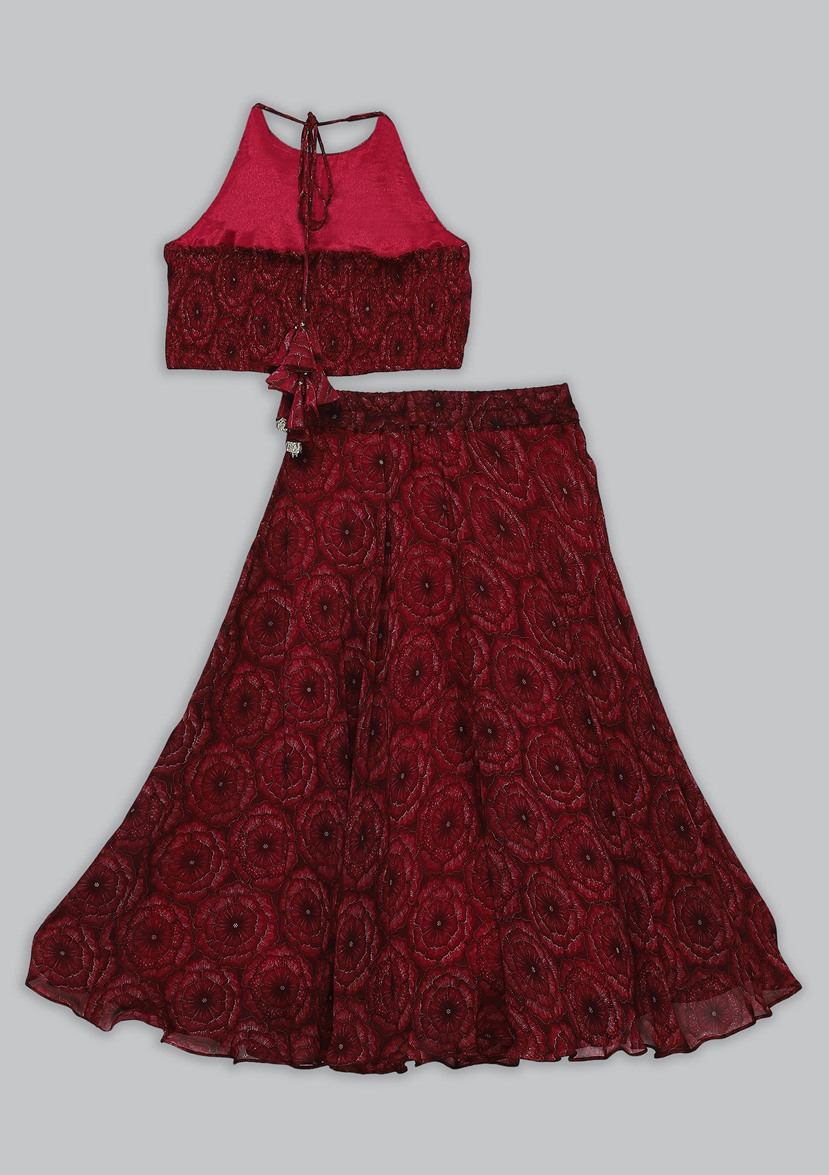 Kids Bahar Ruby Lehenga set