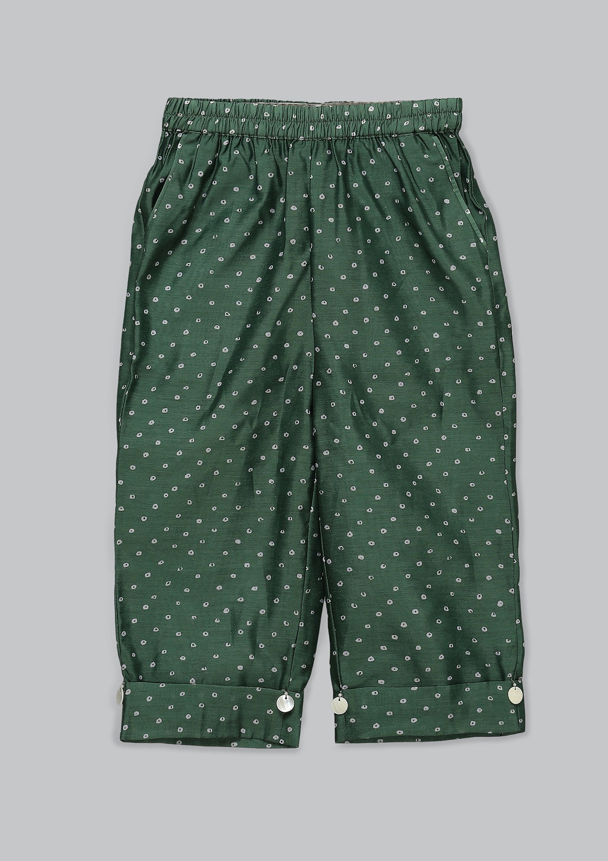 Kids Leaf Bandhani Halter Tunic Set