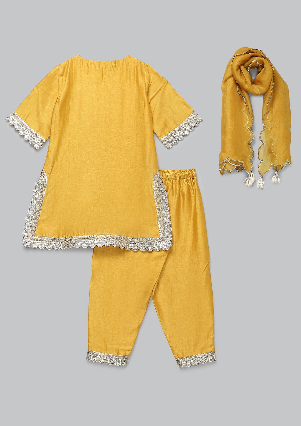 Kids Sehar Honey Scallop Kurta Set