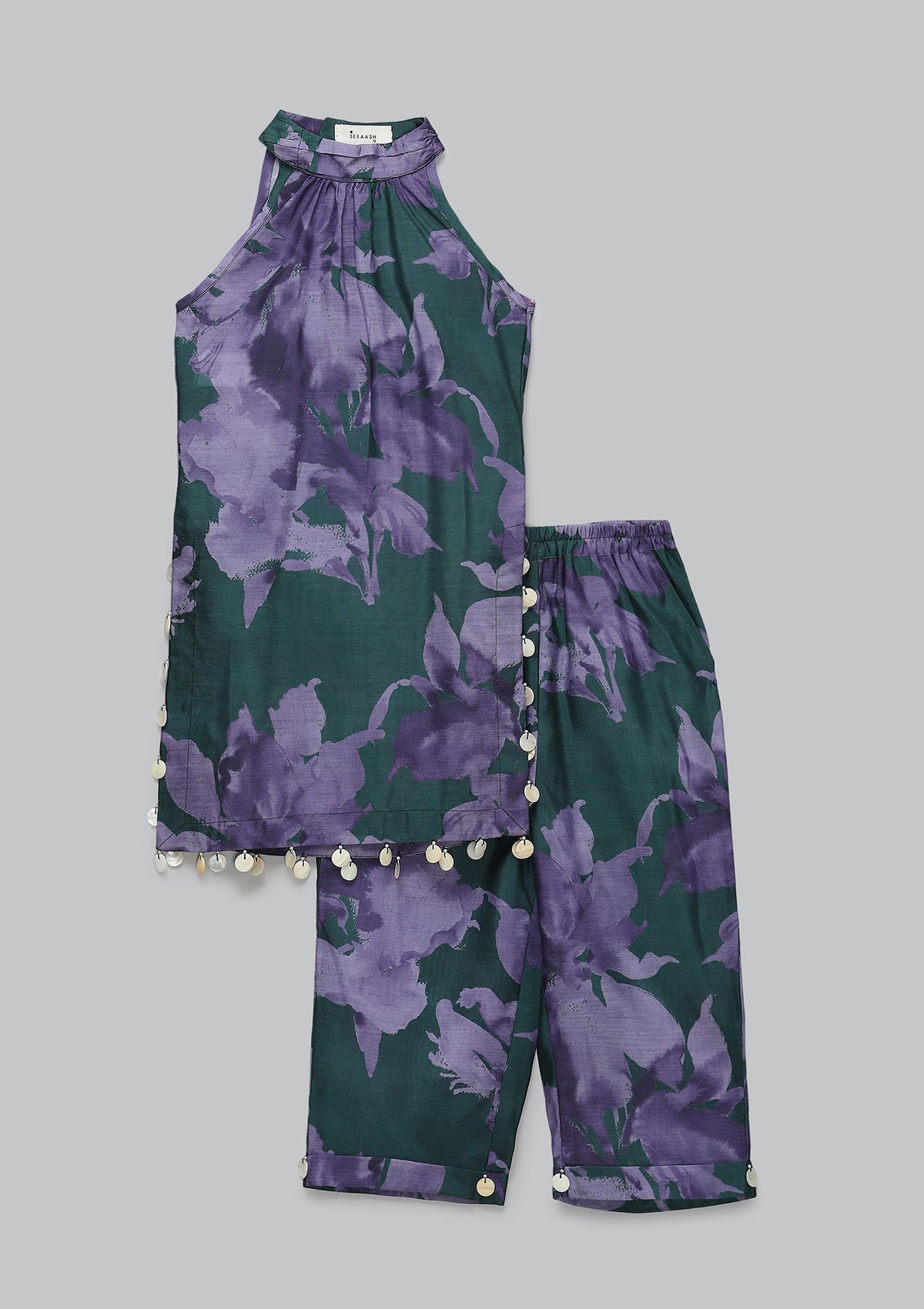 Kids Amara Orchid Halter Neck Kurta Set