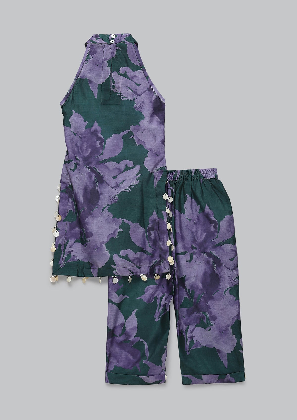 Kids Amara Orchid Halter Neck Kurta Set