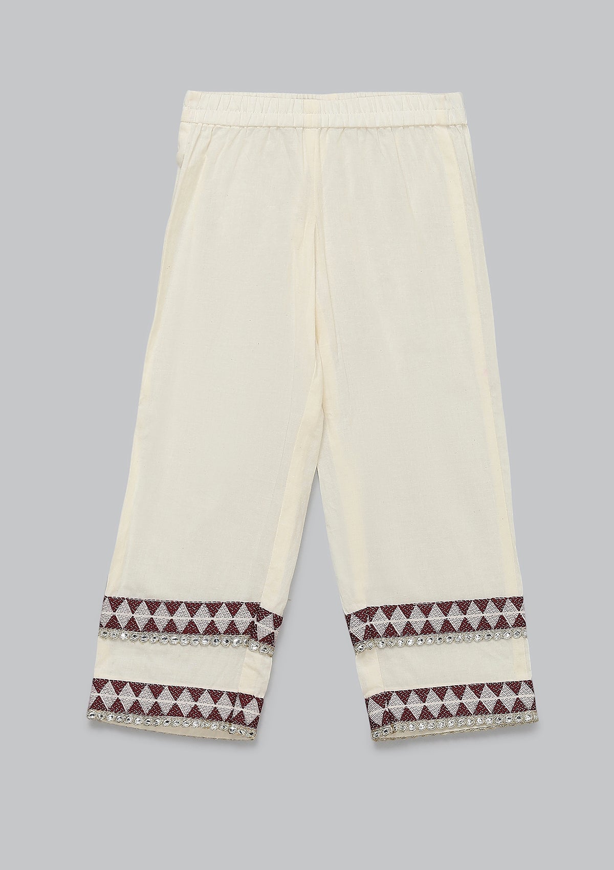 Kids Ivory Aztec Kurta Set