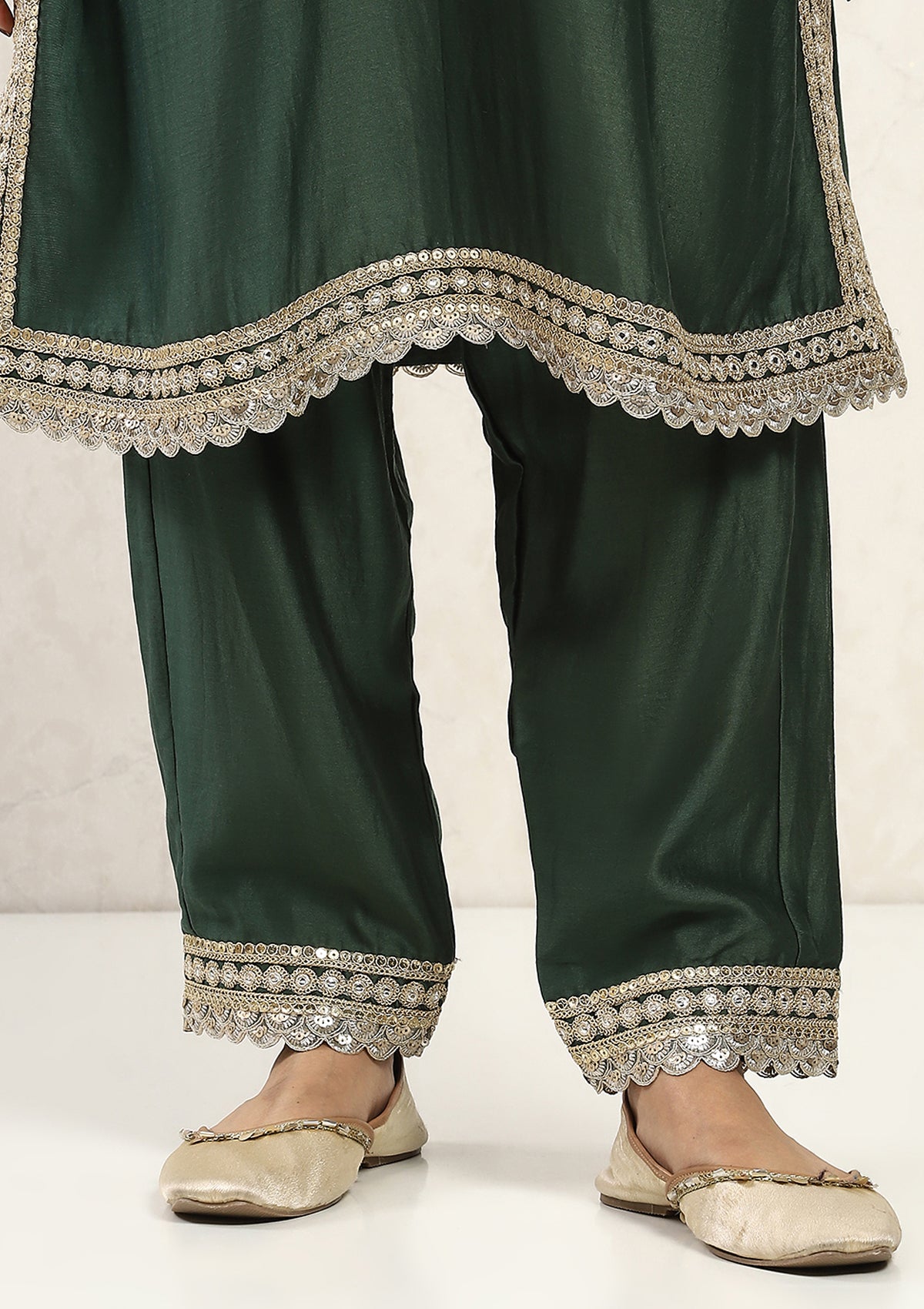 Emerald Scalloped Kurta Set