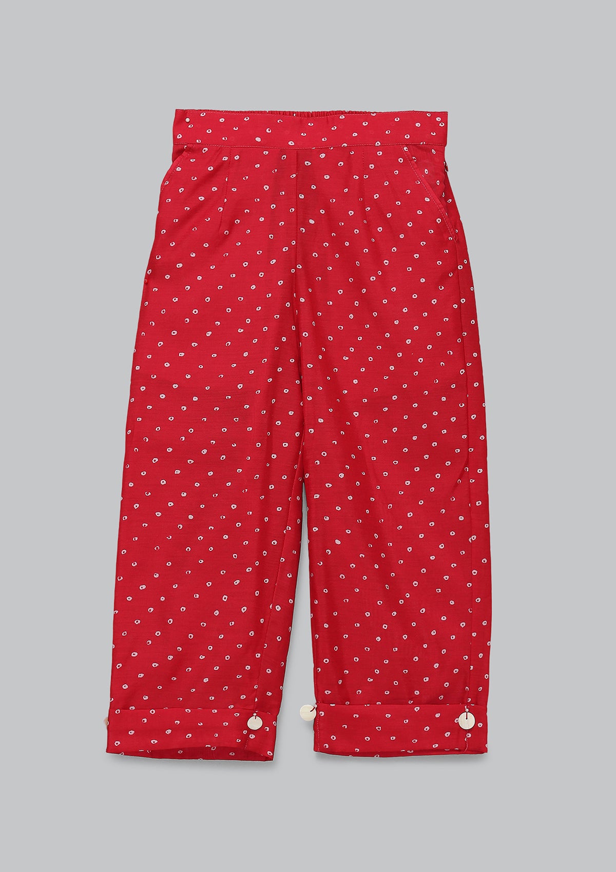 Kids Cherry Bandhani Kaftan Set