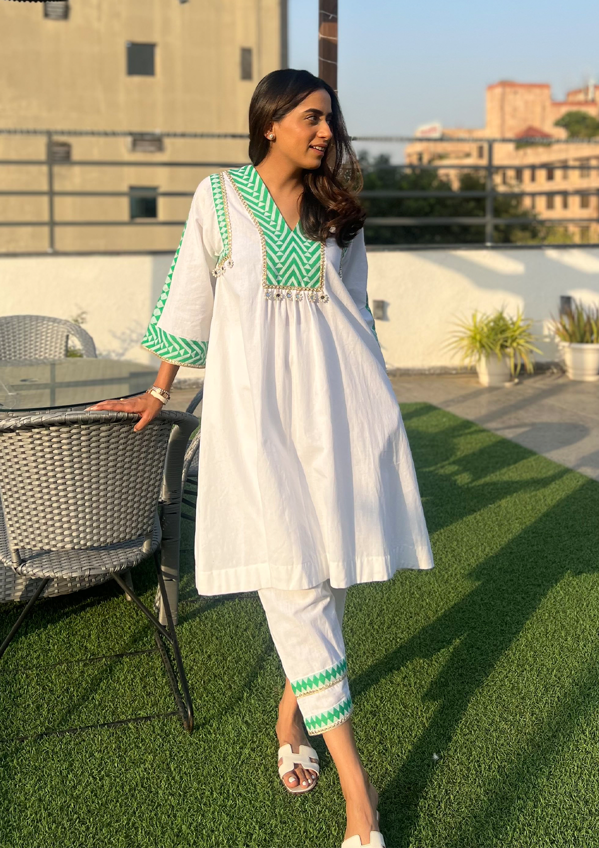 Emerald Aztec Kurta Set