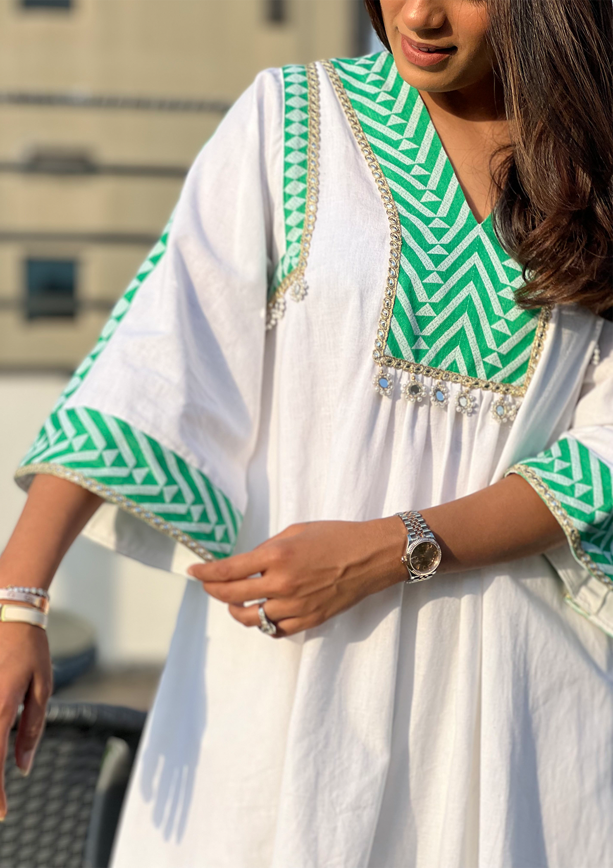 Emerald Aztec Kurta Set