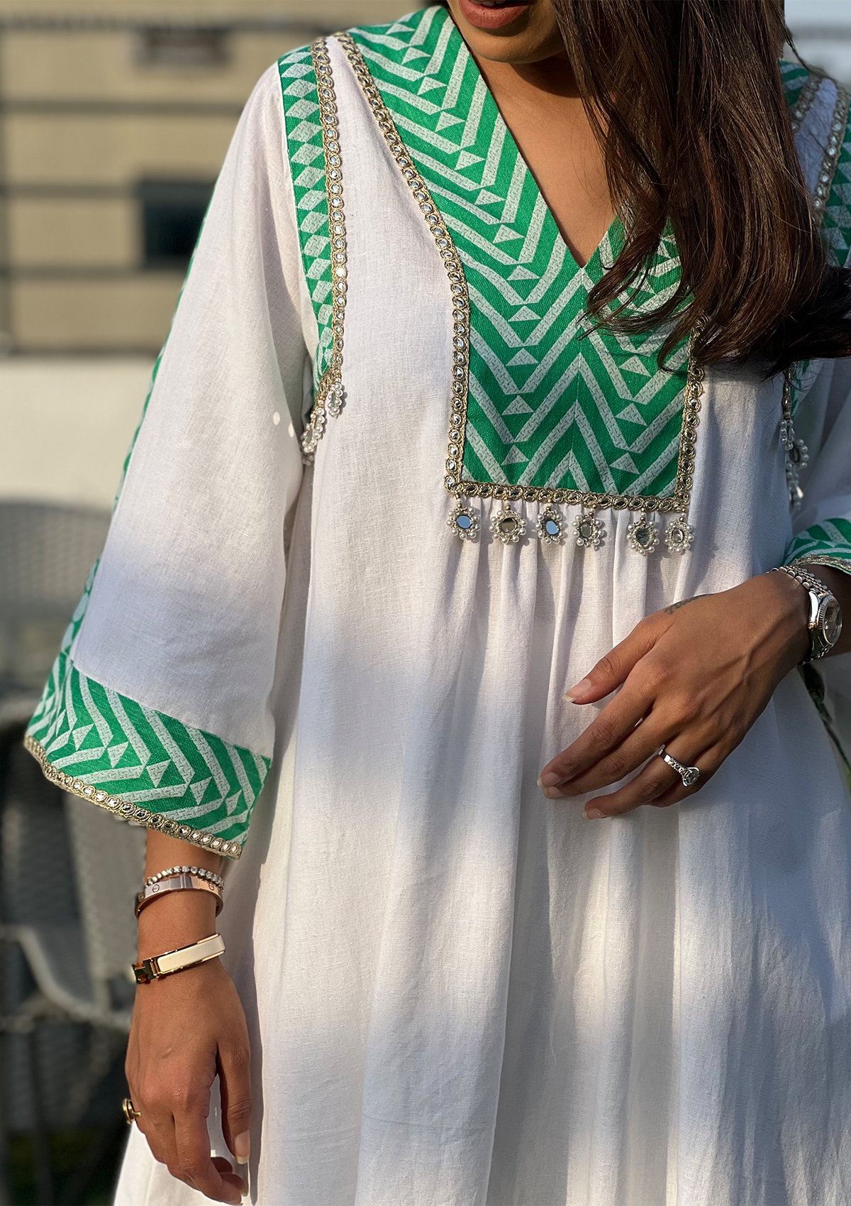 Emerald Aztec Kurta Set