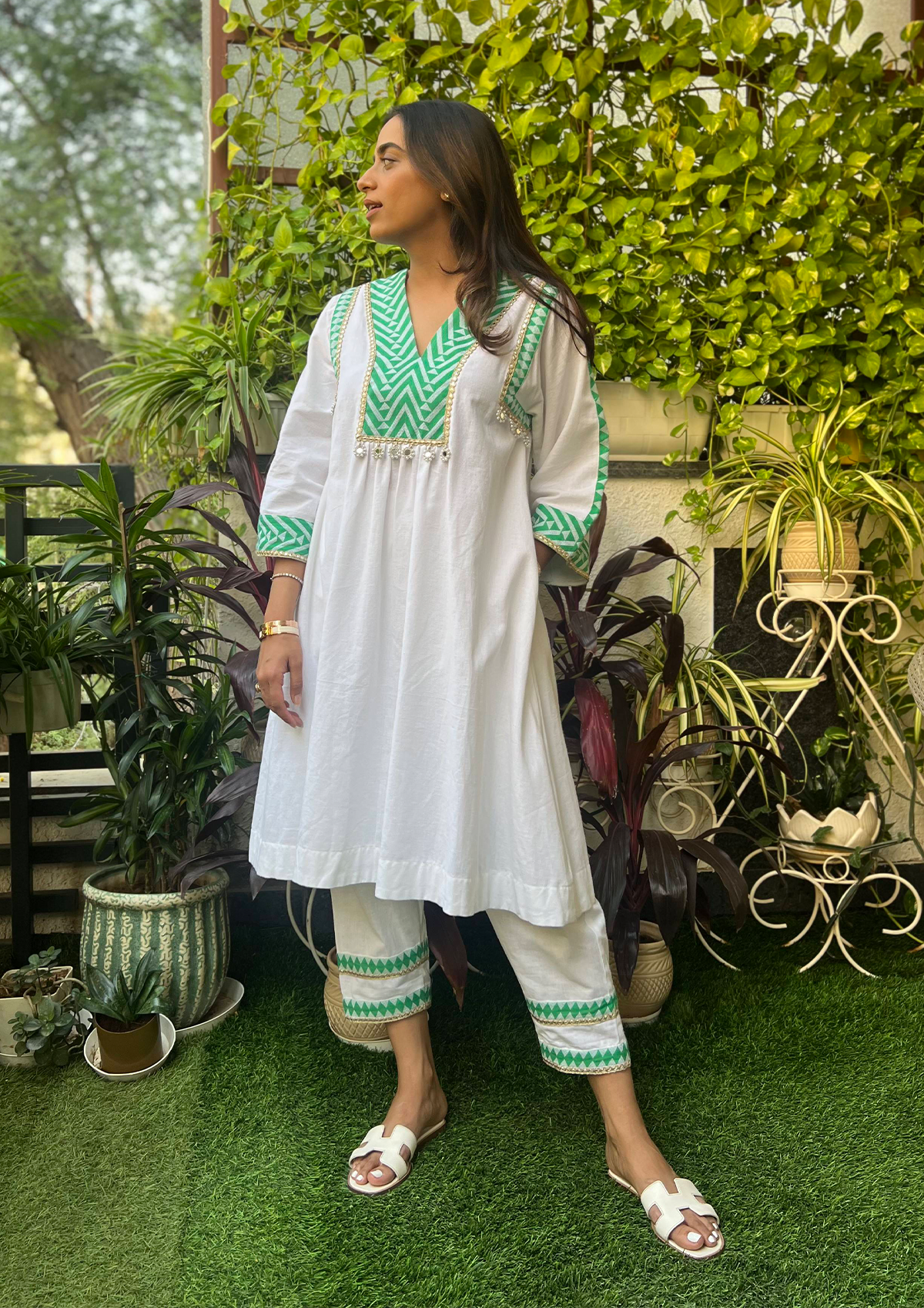 Emerald Aztec Kurta Set