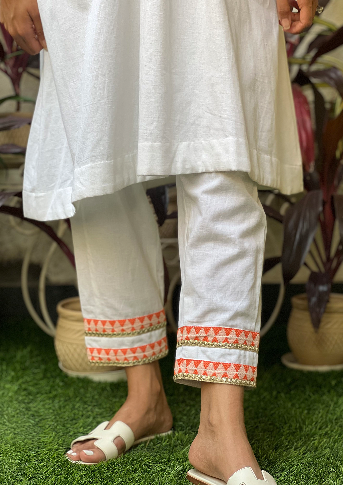 Saffron Aztec Kurta Set