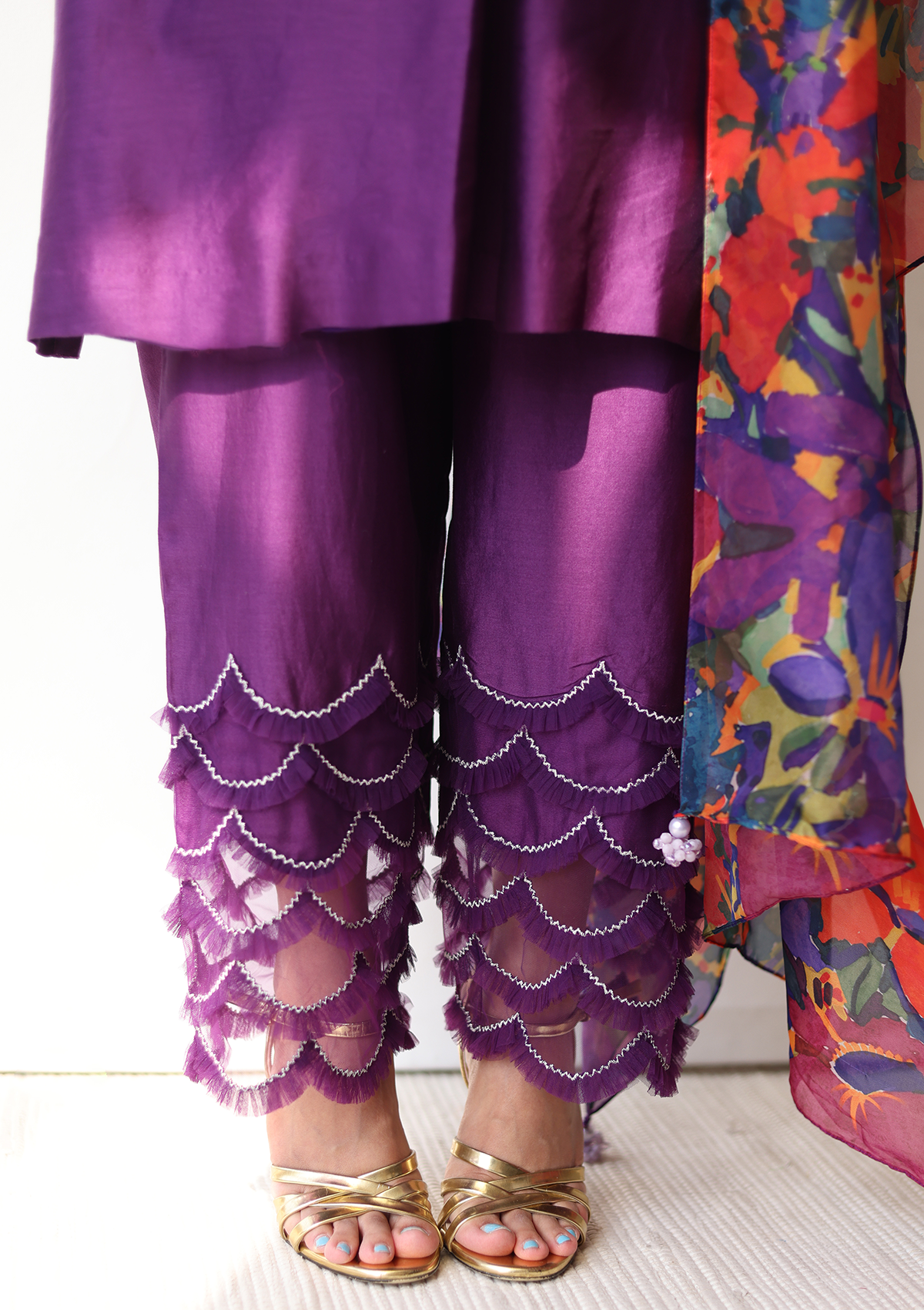 Rang Scalloped Kurta Set