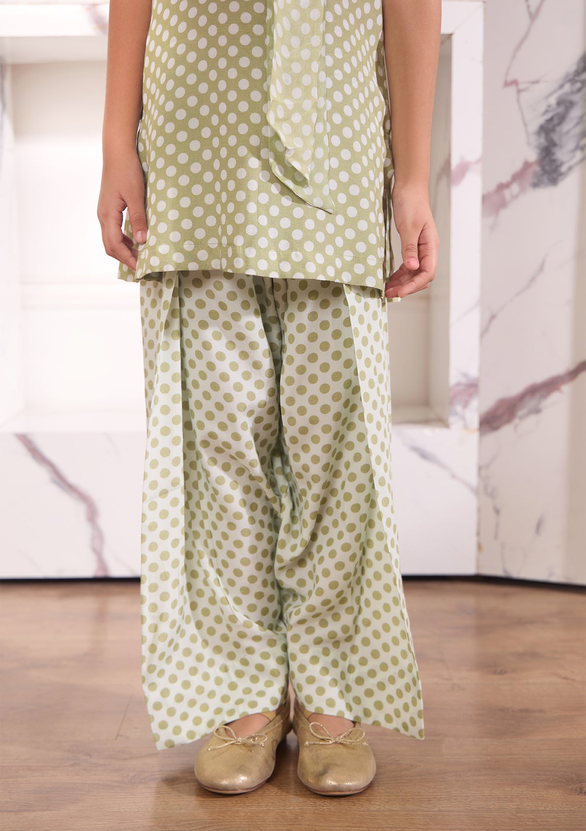 Kids Sage Polka Farshi Set