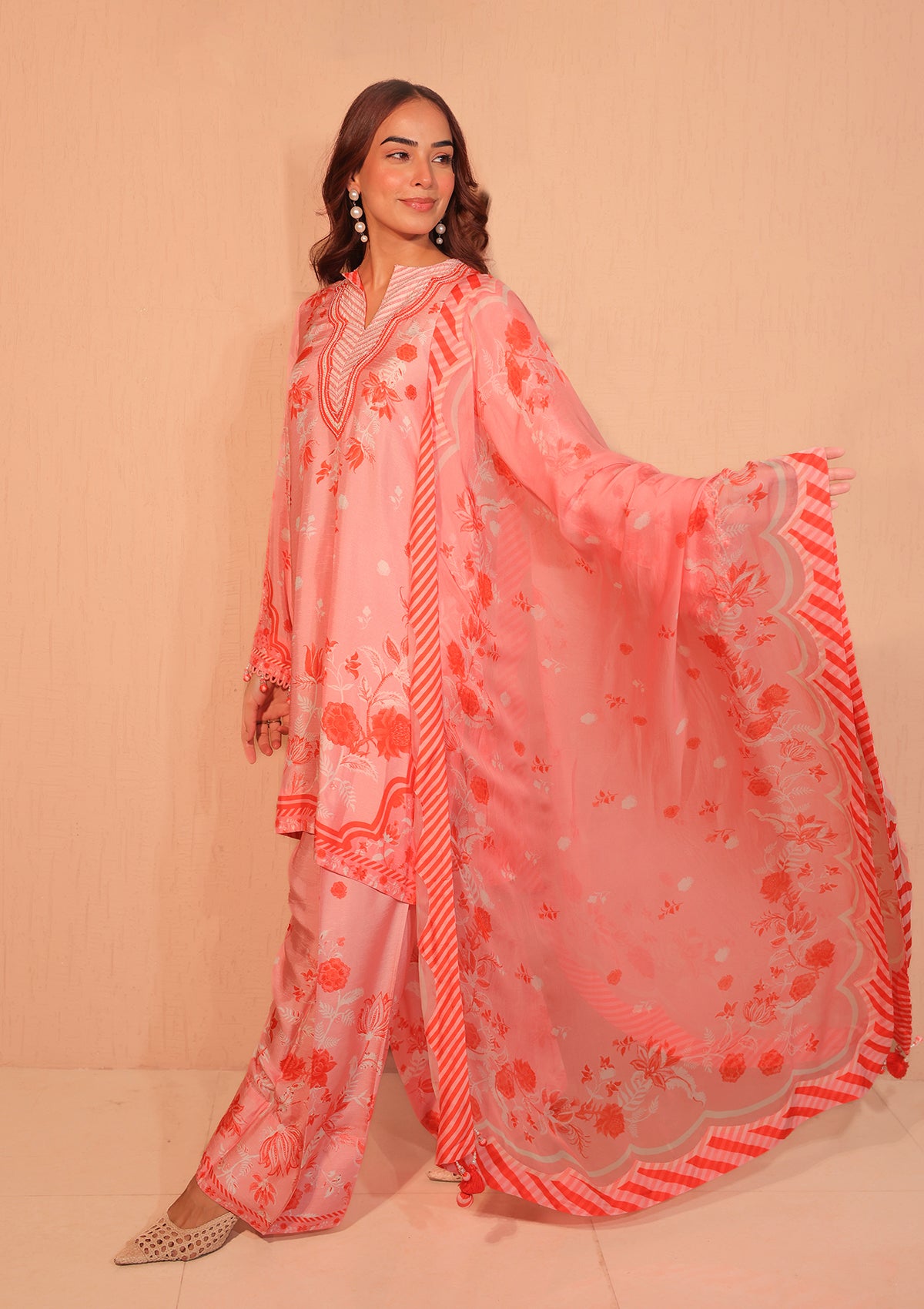 Peony Floral Kurta Set