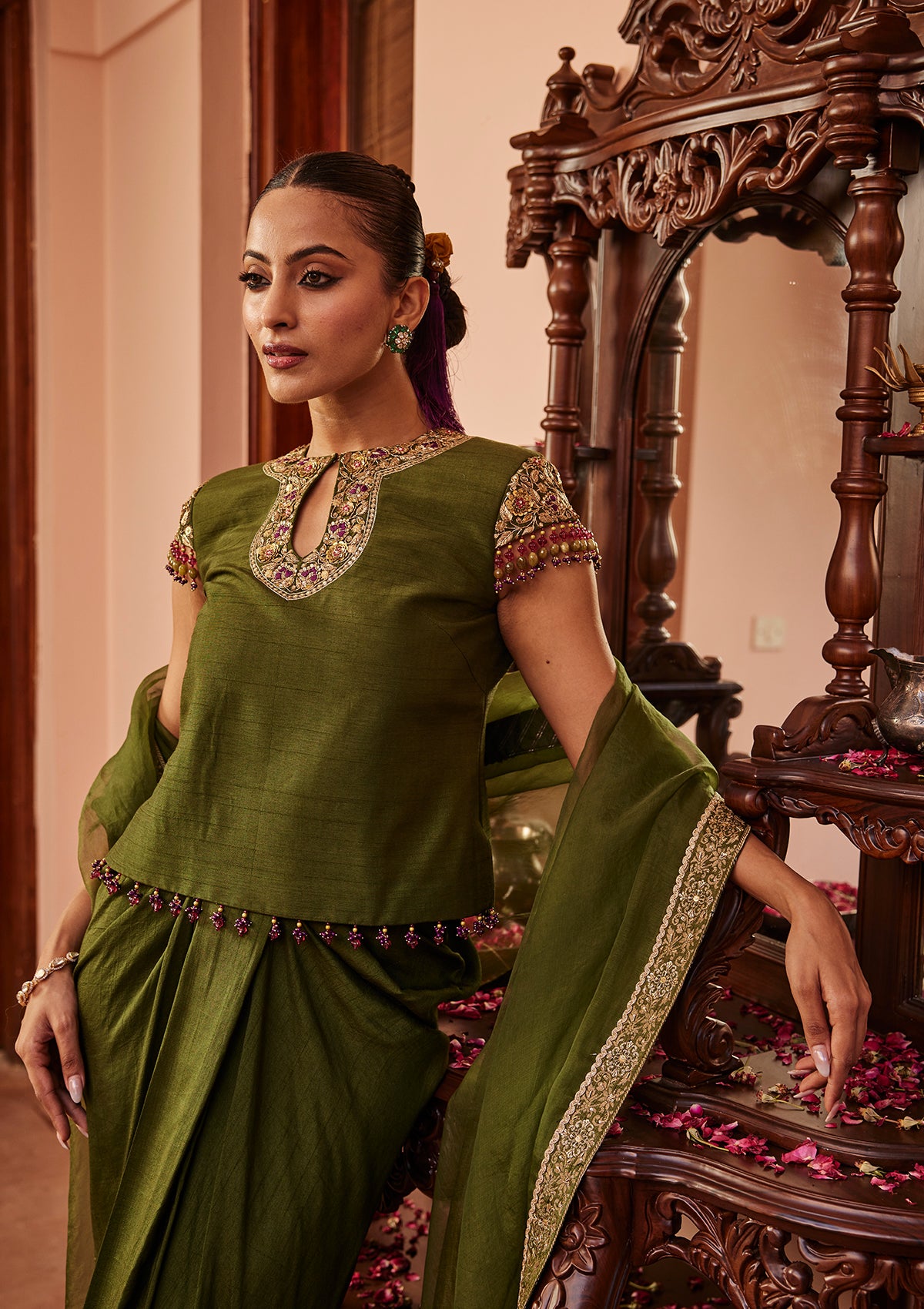 Henna Draped Skirt Set