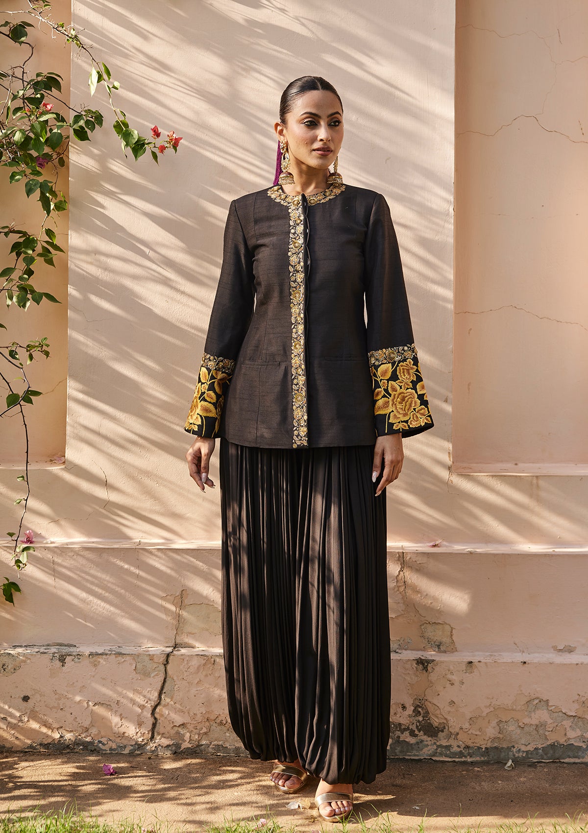 Coal Threadwork Jacket with Balloon Pants