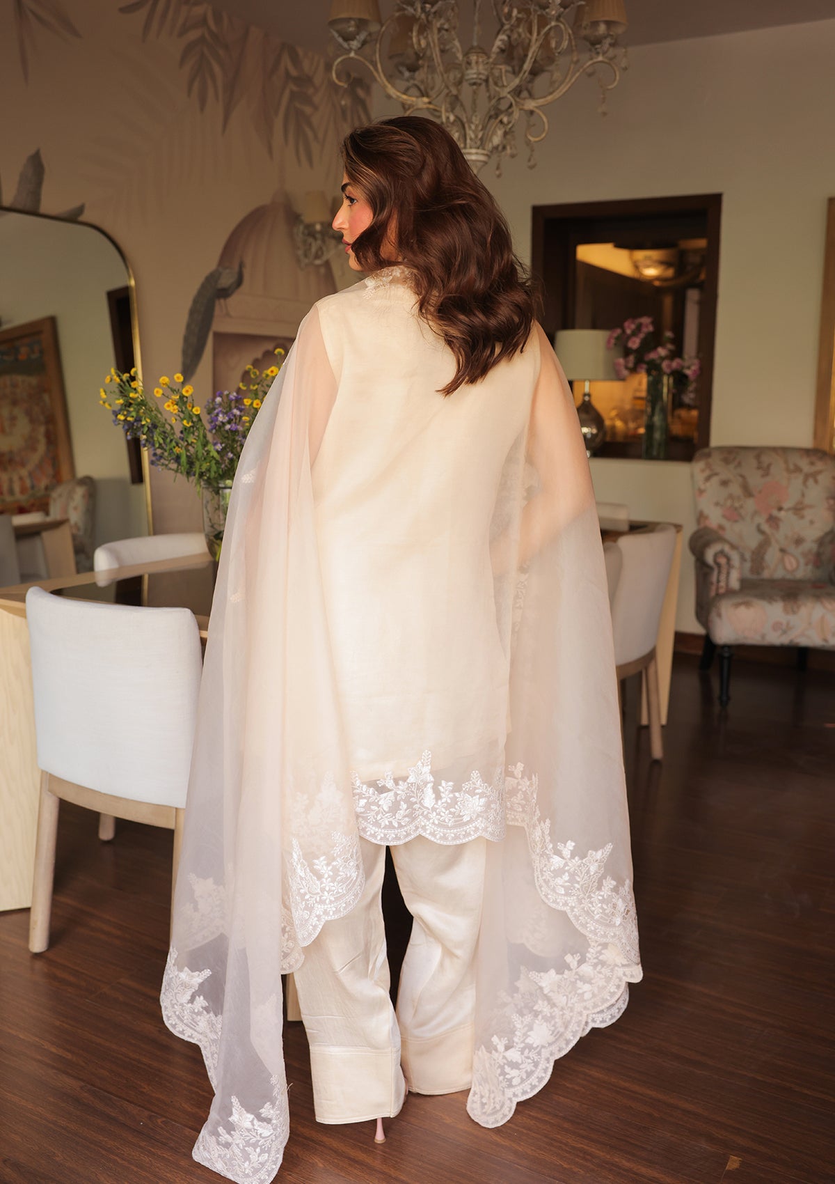 ivory Mughal Farshi Salwar Set