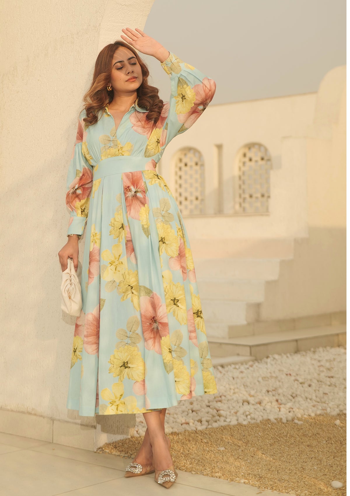 Suhani Sky Shirt Dress