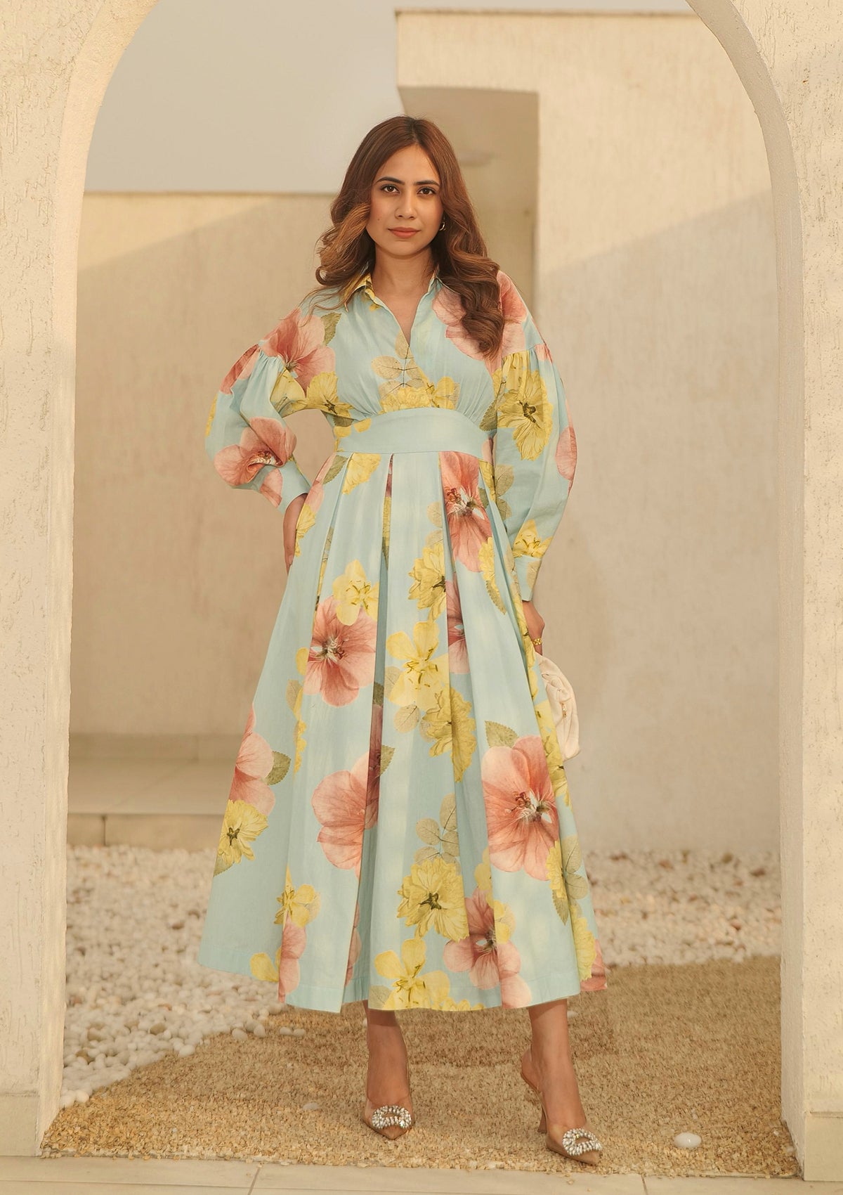 Suhani Sky Shirt Dress