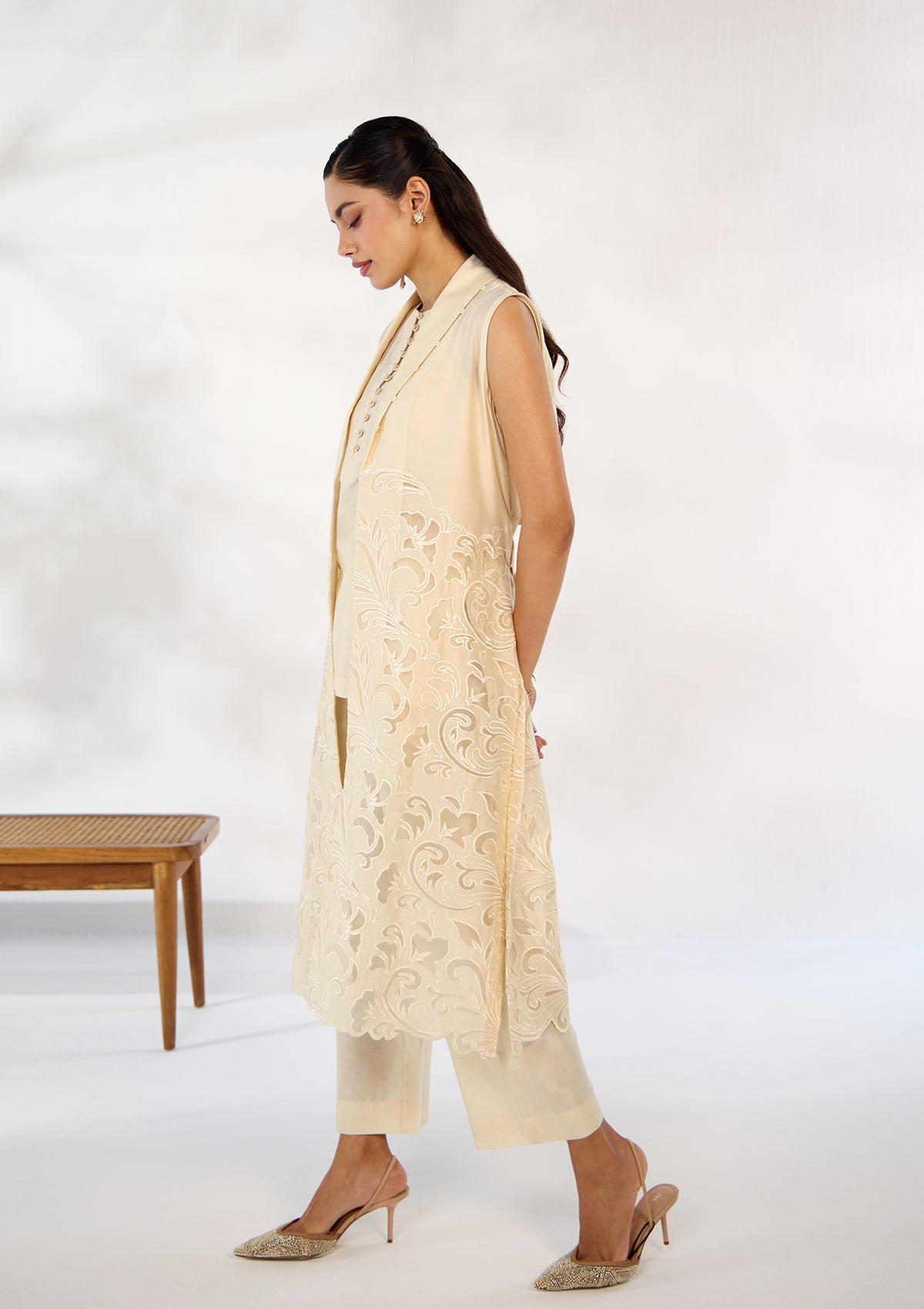 Ivory Sorbet Trench Trio Set
